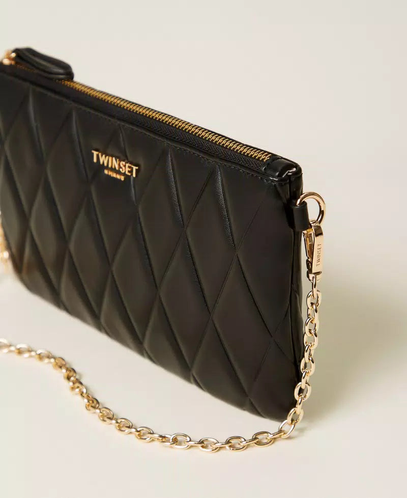 Mini borsa quilted con logo