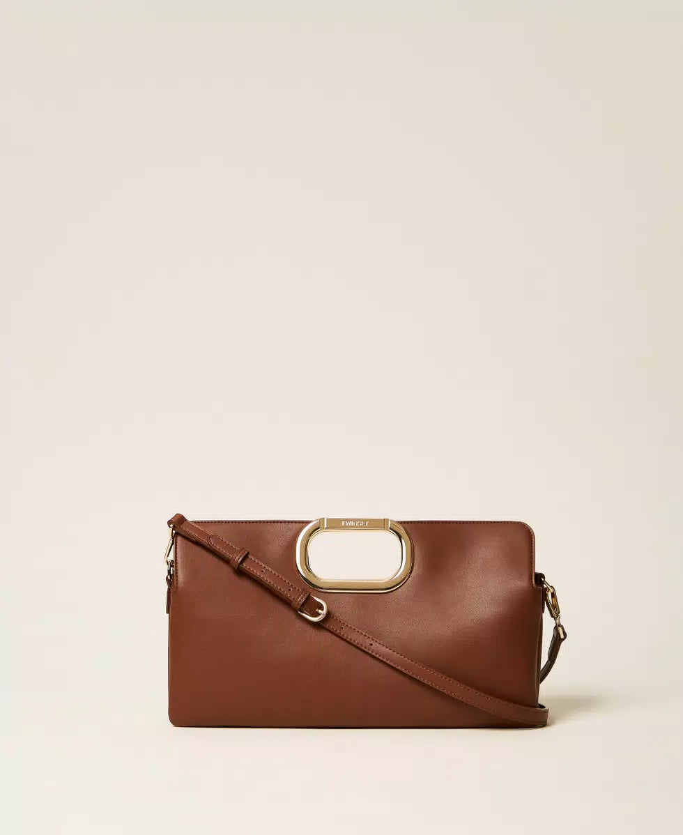 Borsa clutch con manico legato
