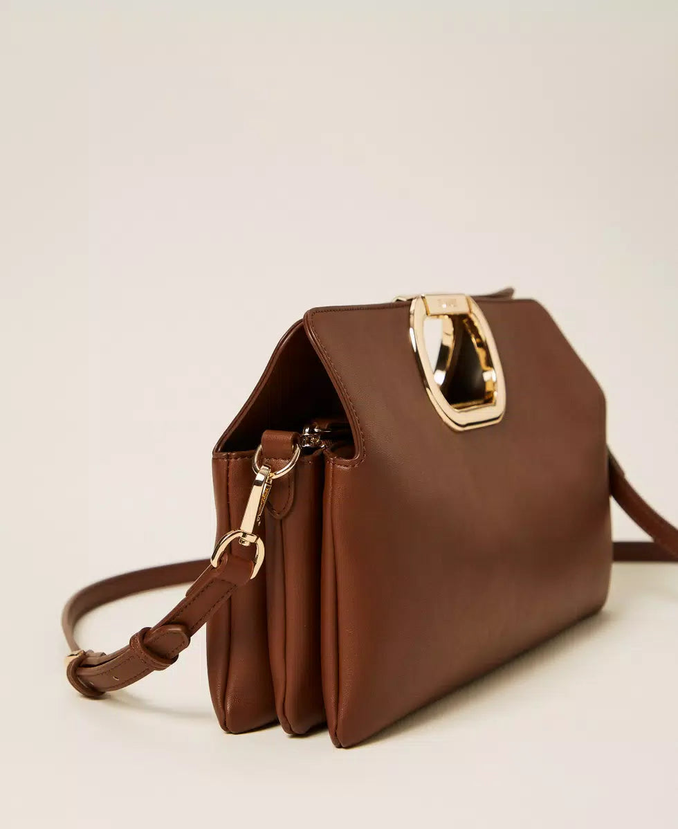 Borsa clutch con manico legato