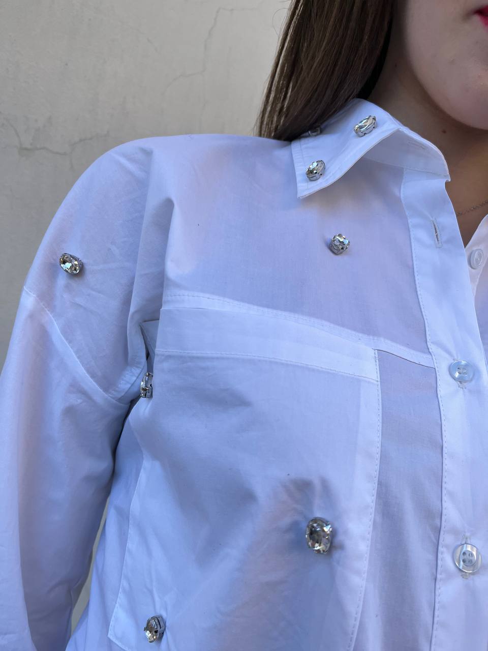 Camicia applicazione castoni