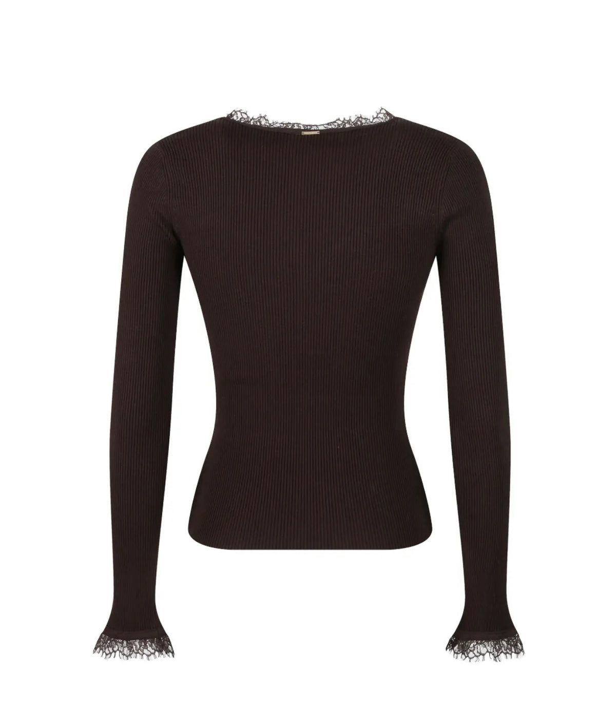 Maglia con pizzo scollo a V