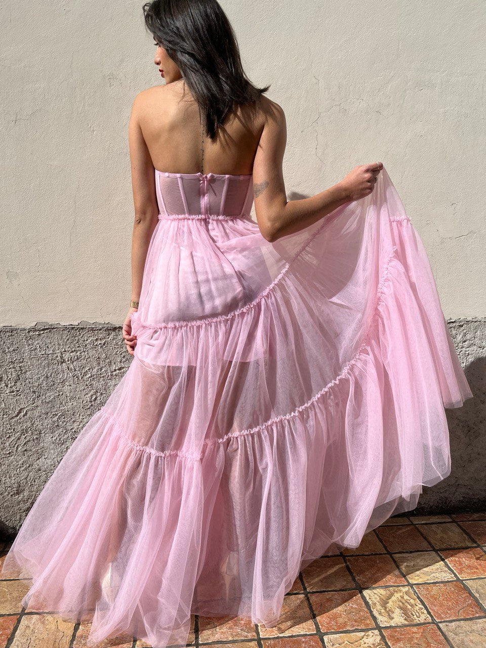 Abito tulle bustier