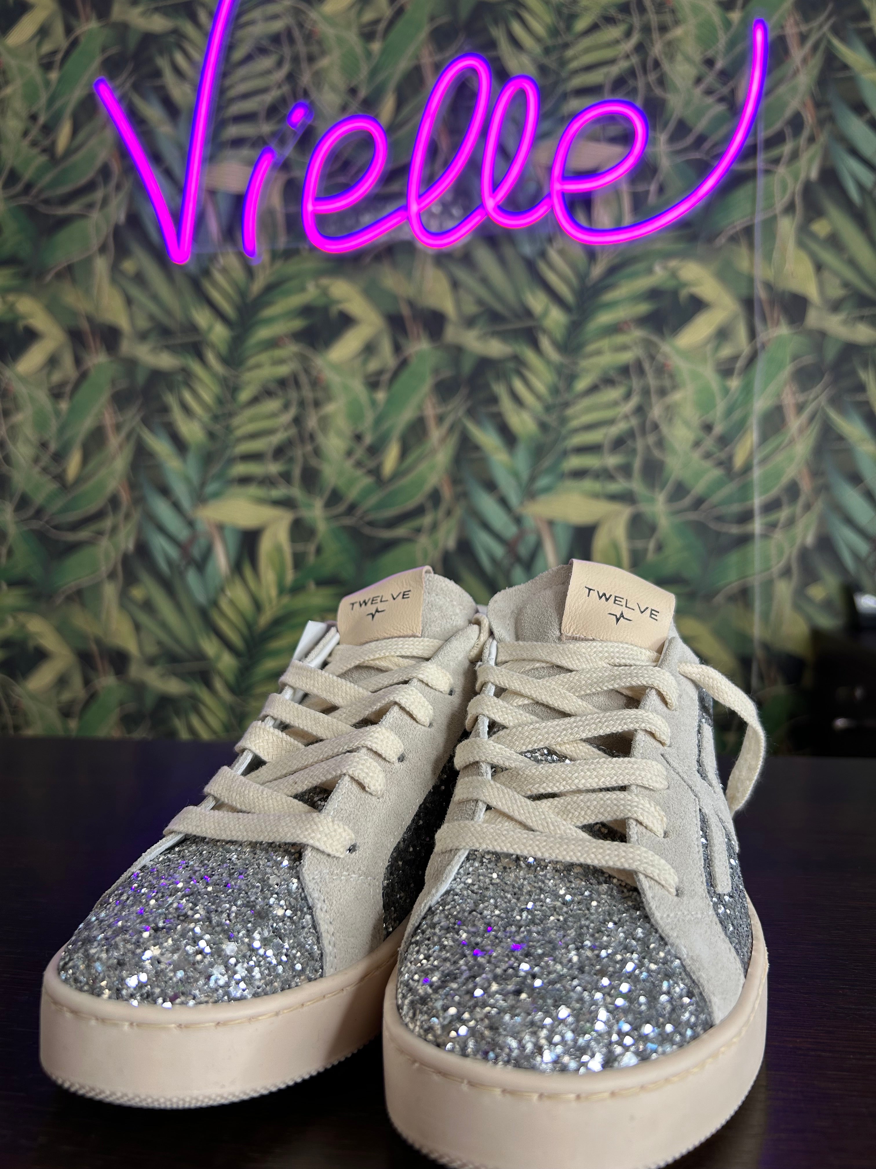 Sneakers Classic strass argento