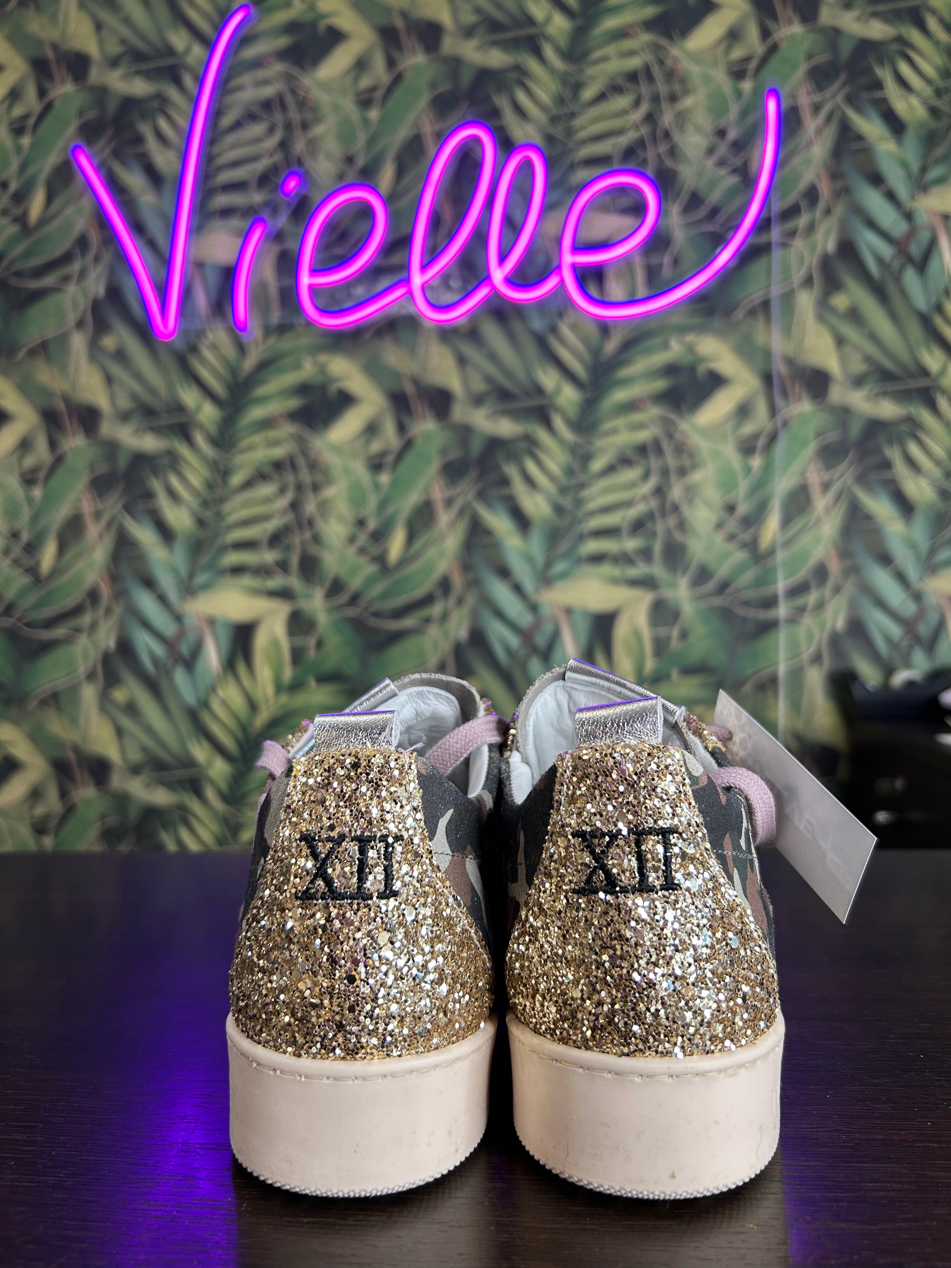 Sneakers Jump mimetica con strass