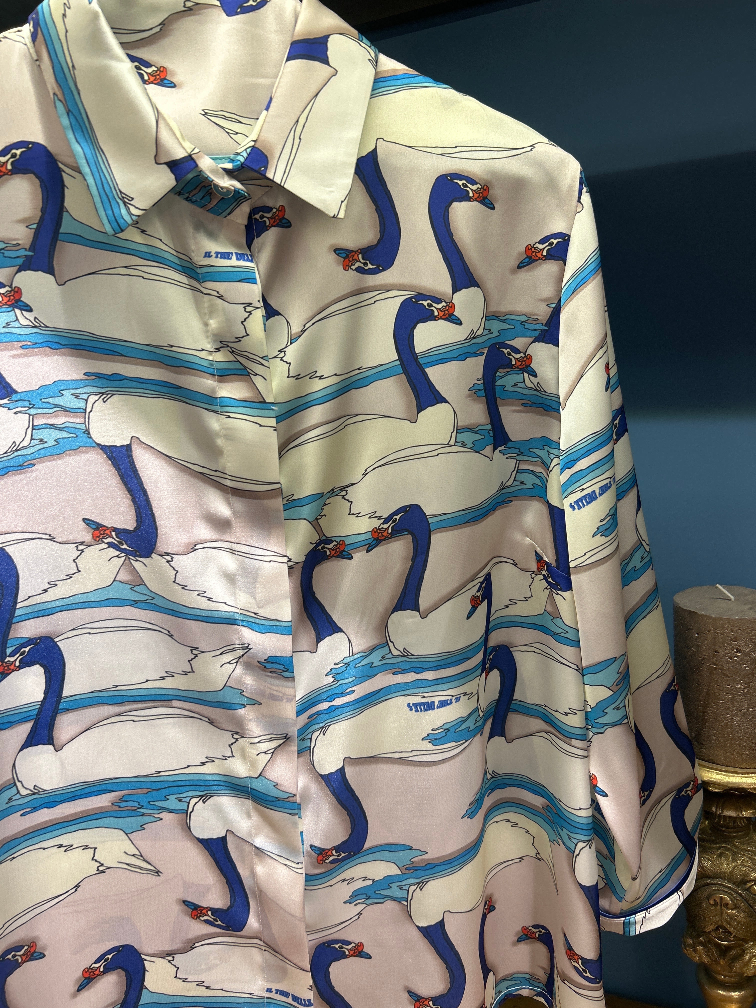 Camicia spoon fantasia cigni