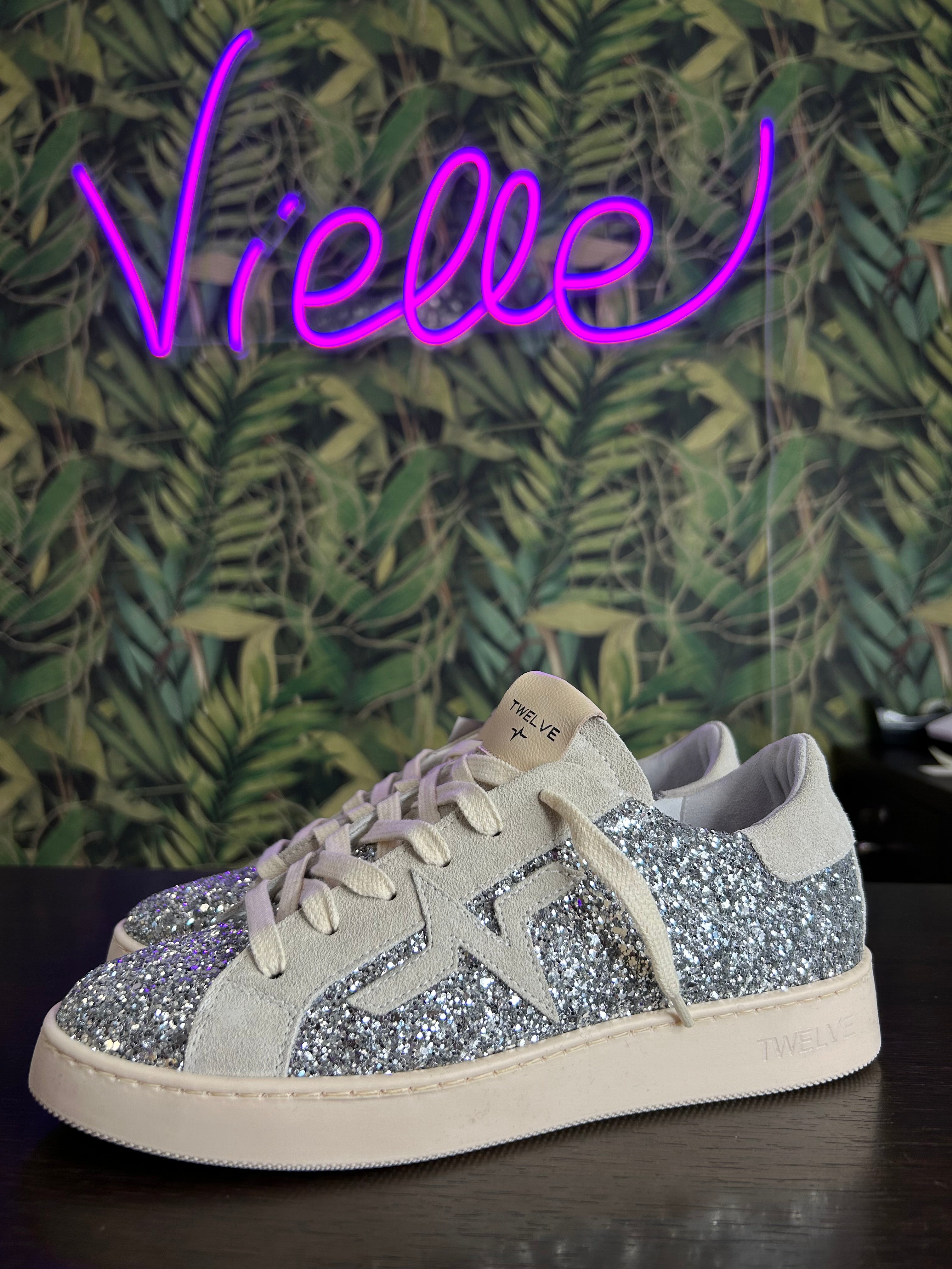 Sneakers Classic strass argento