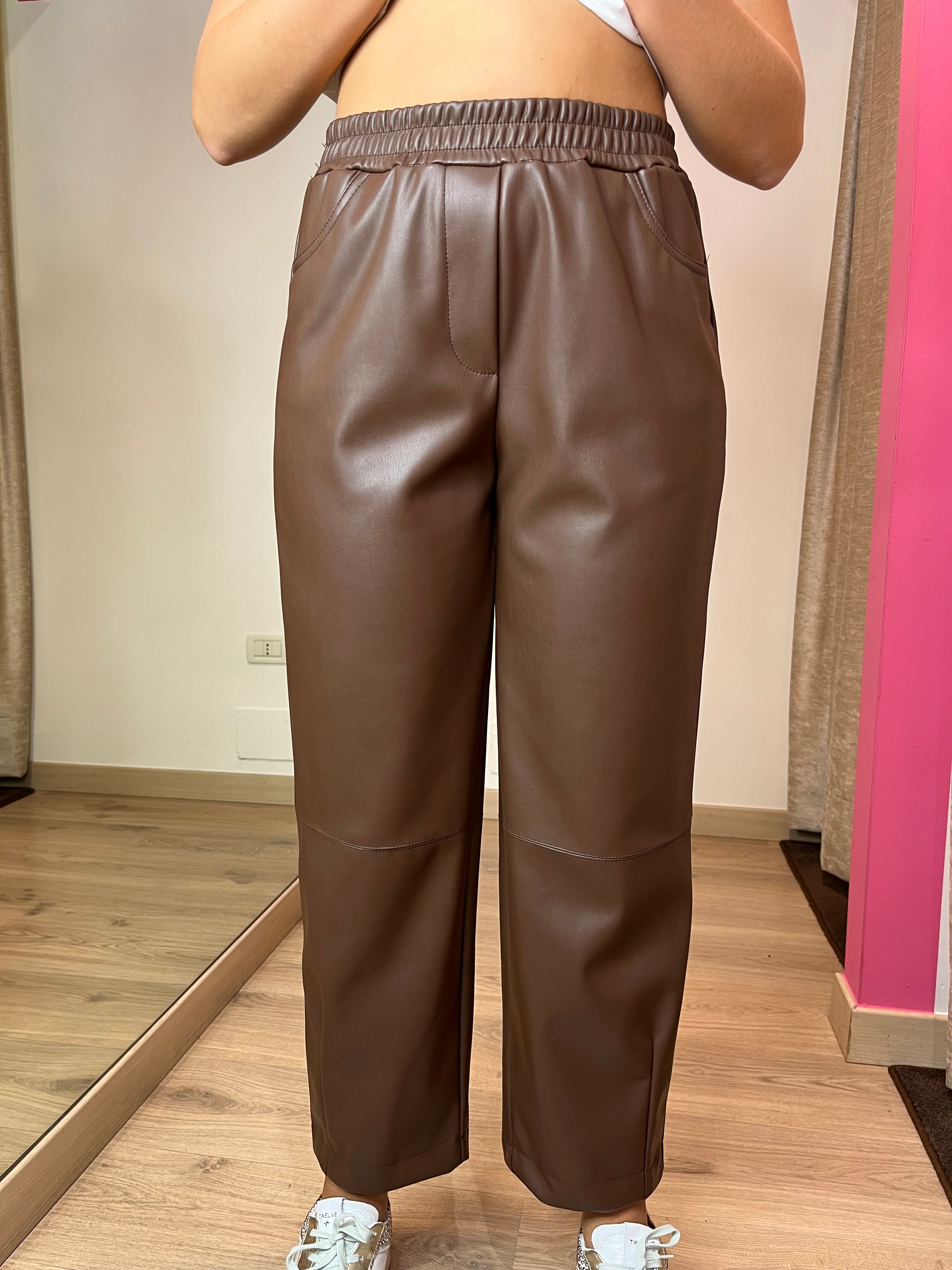 Pantalone in ecopelle