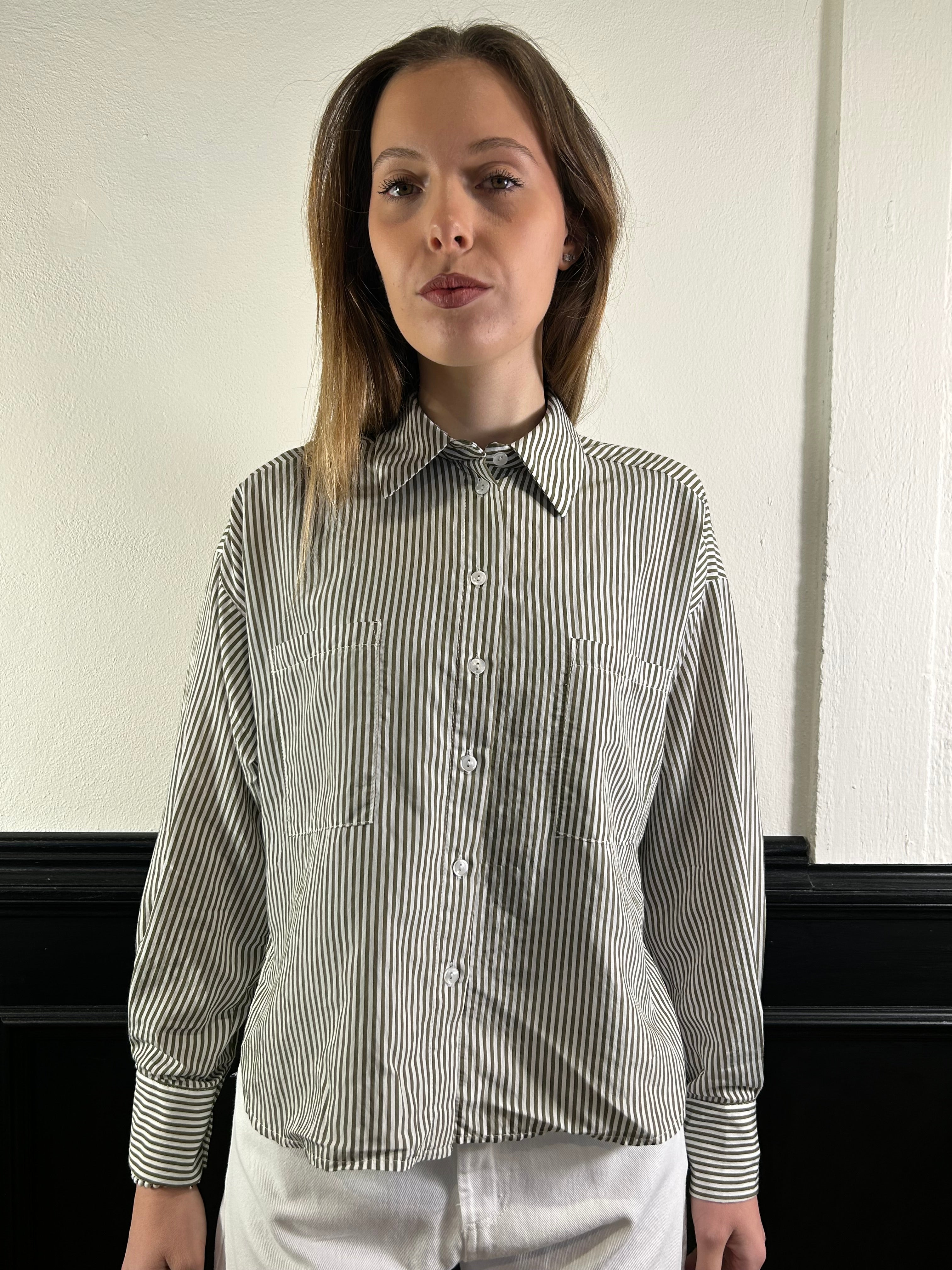 Camicia bastoncino verde militare