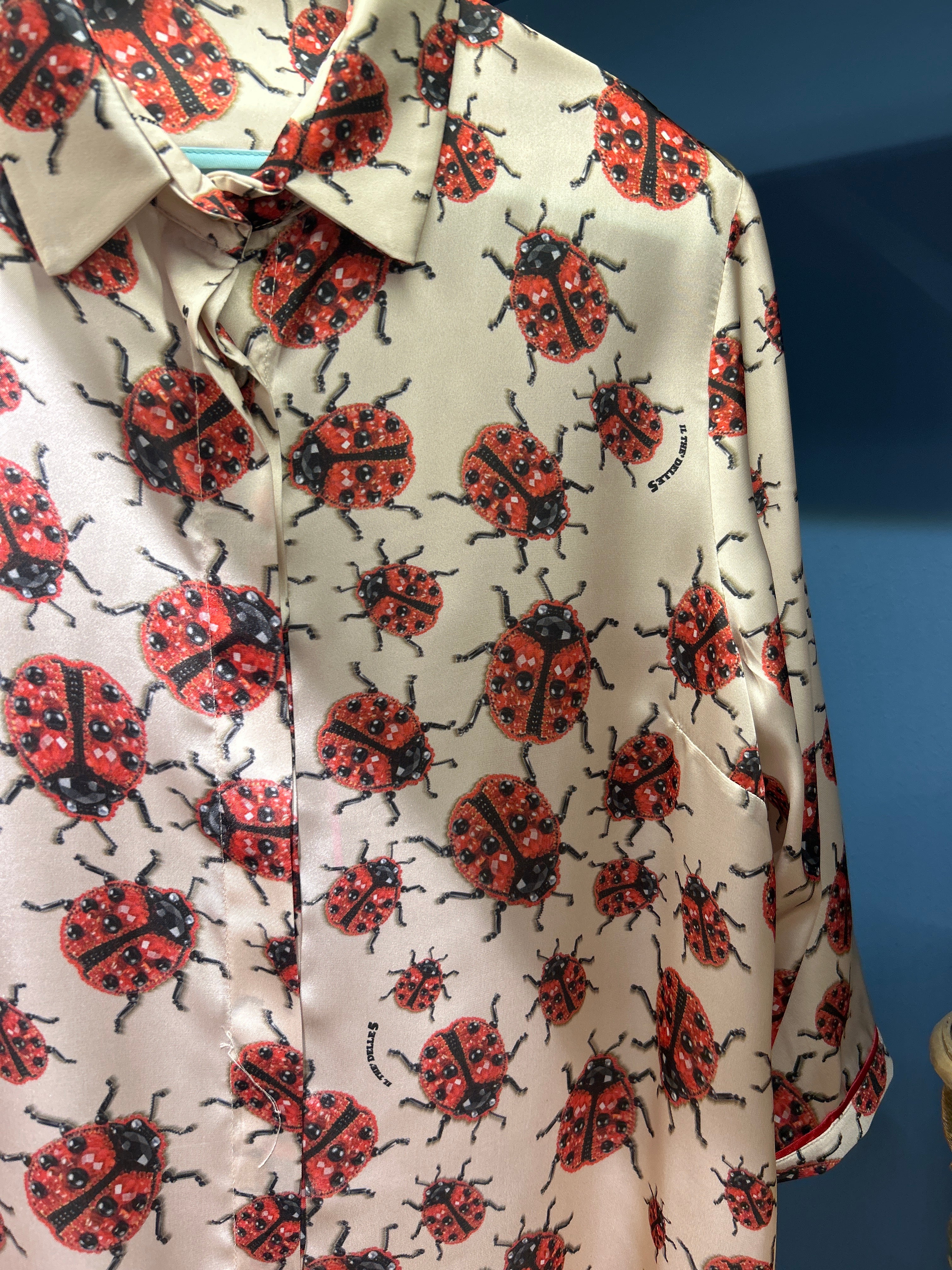 Camicia spoon fantasia coccinelle avorio
