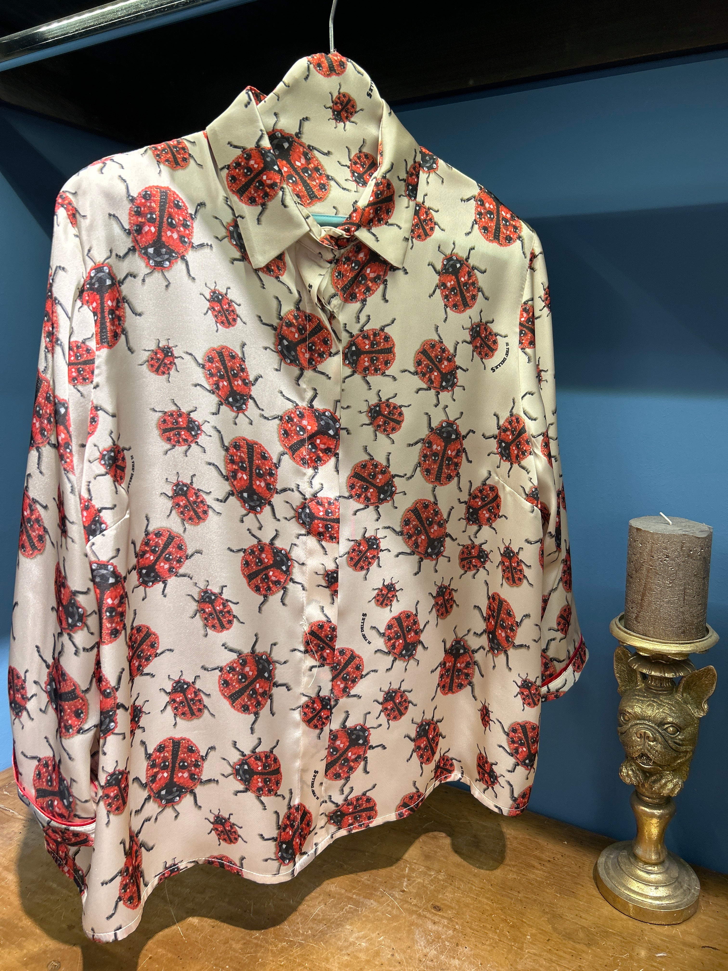 Camicia spoon fantasia coccinelle avorio