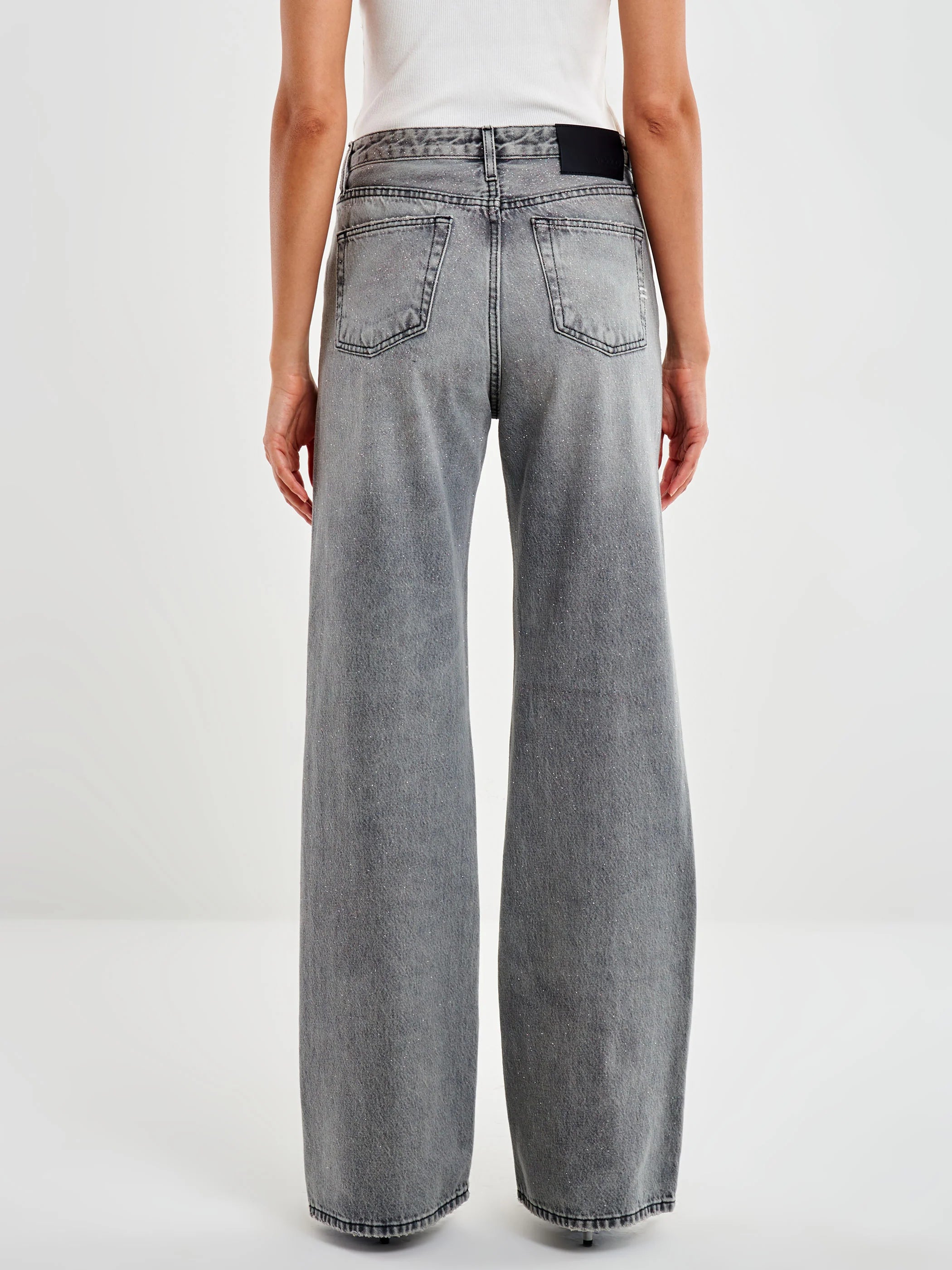 Jeans Zeno grigio con glitter