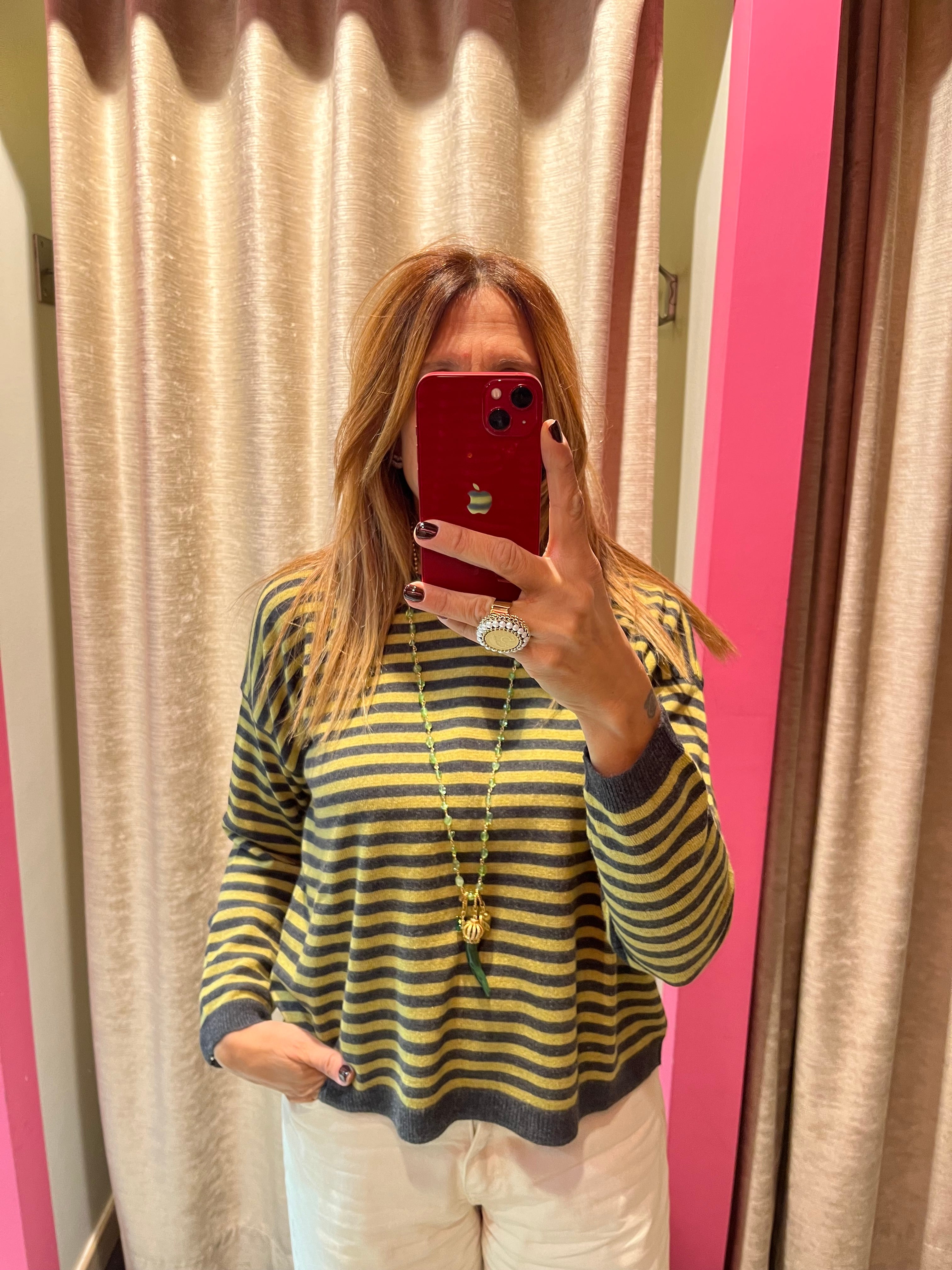 Maglia righe in lana