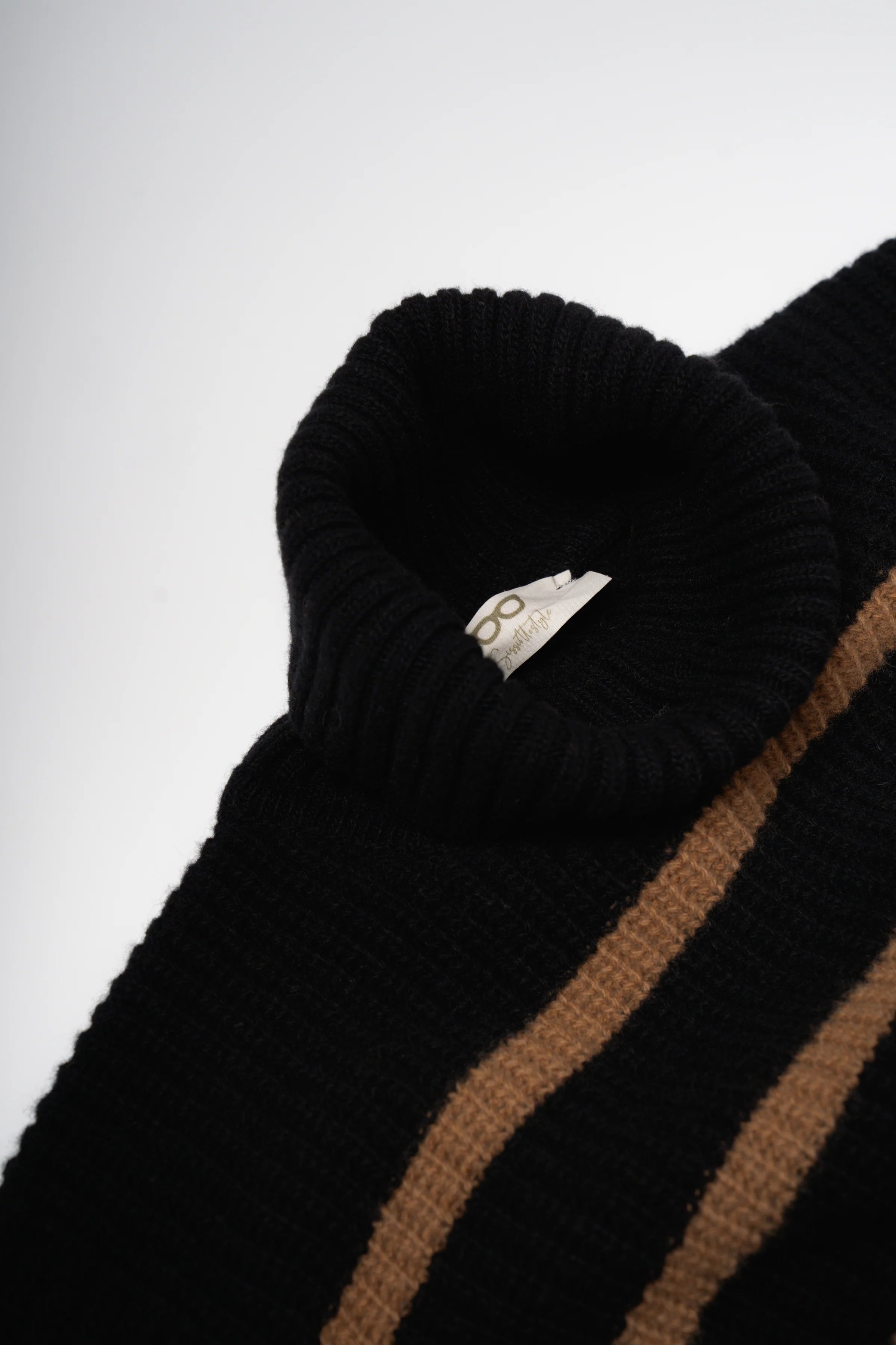 Davantino righe nero/cammello