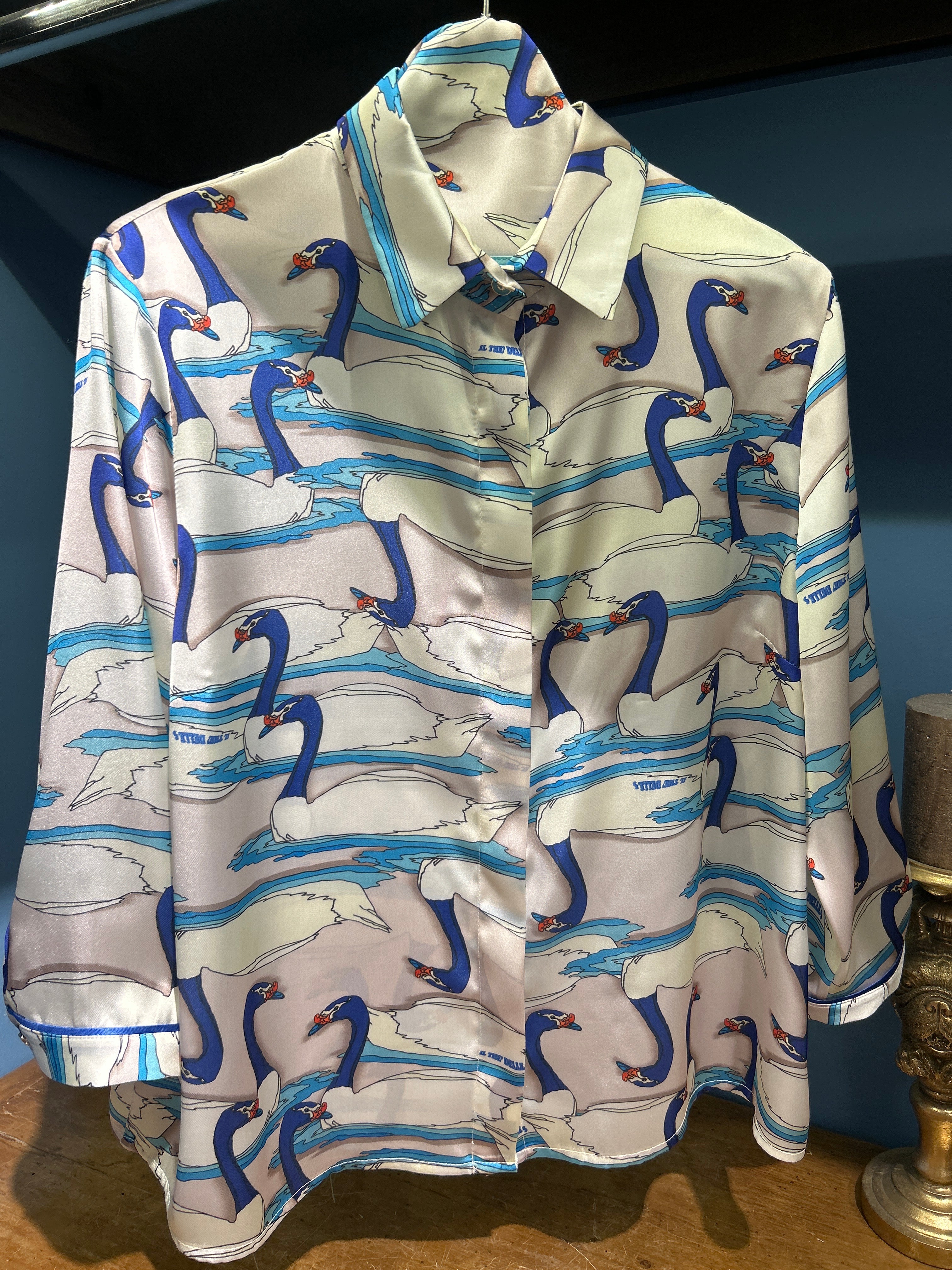 Camicia spoon fantasia cigni