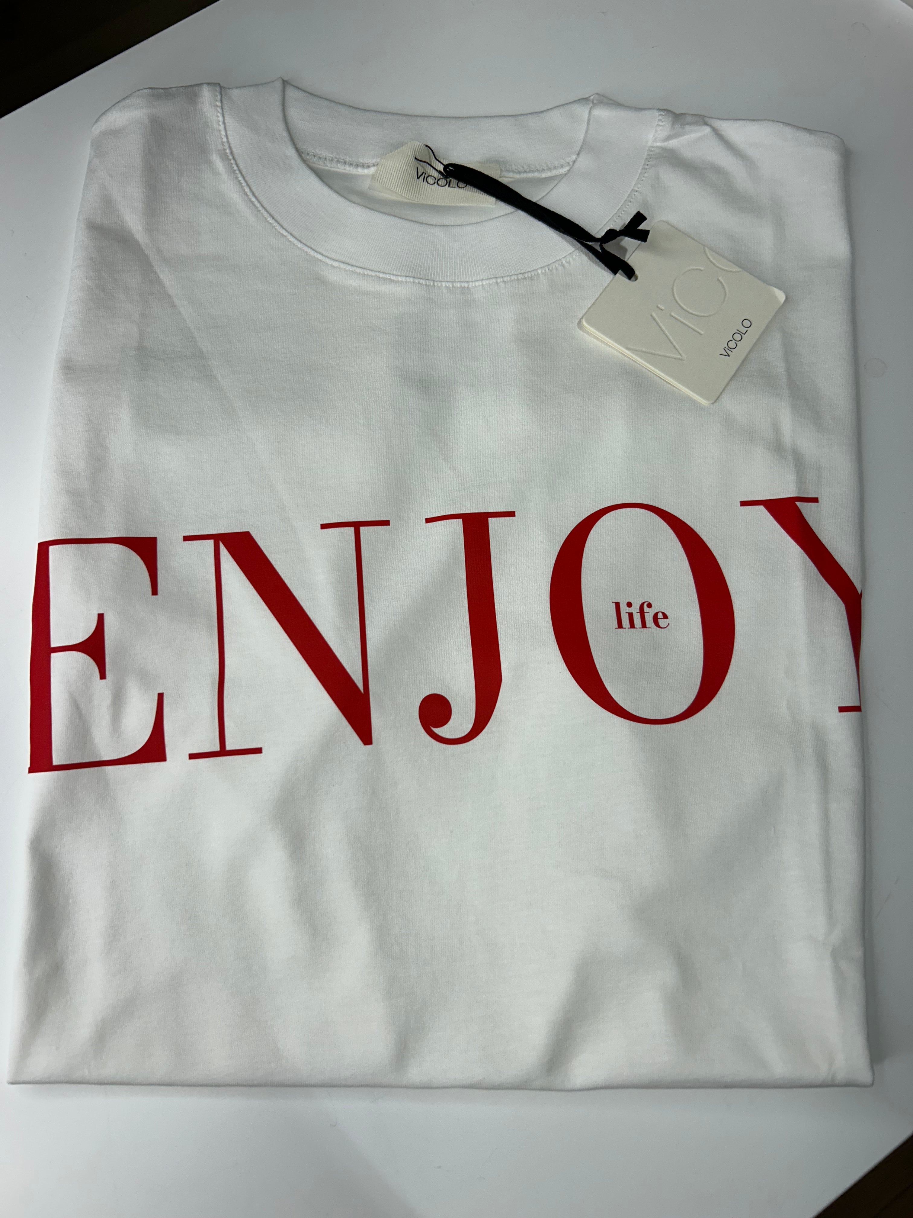 T-shirt stampa Enjoy life