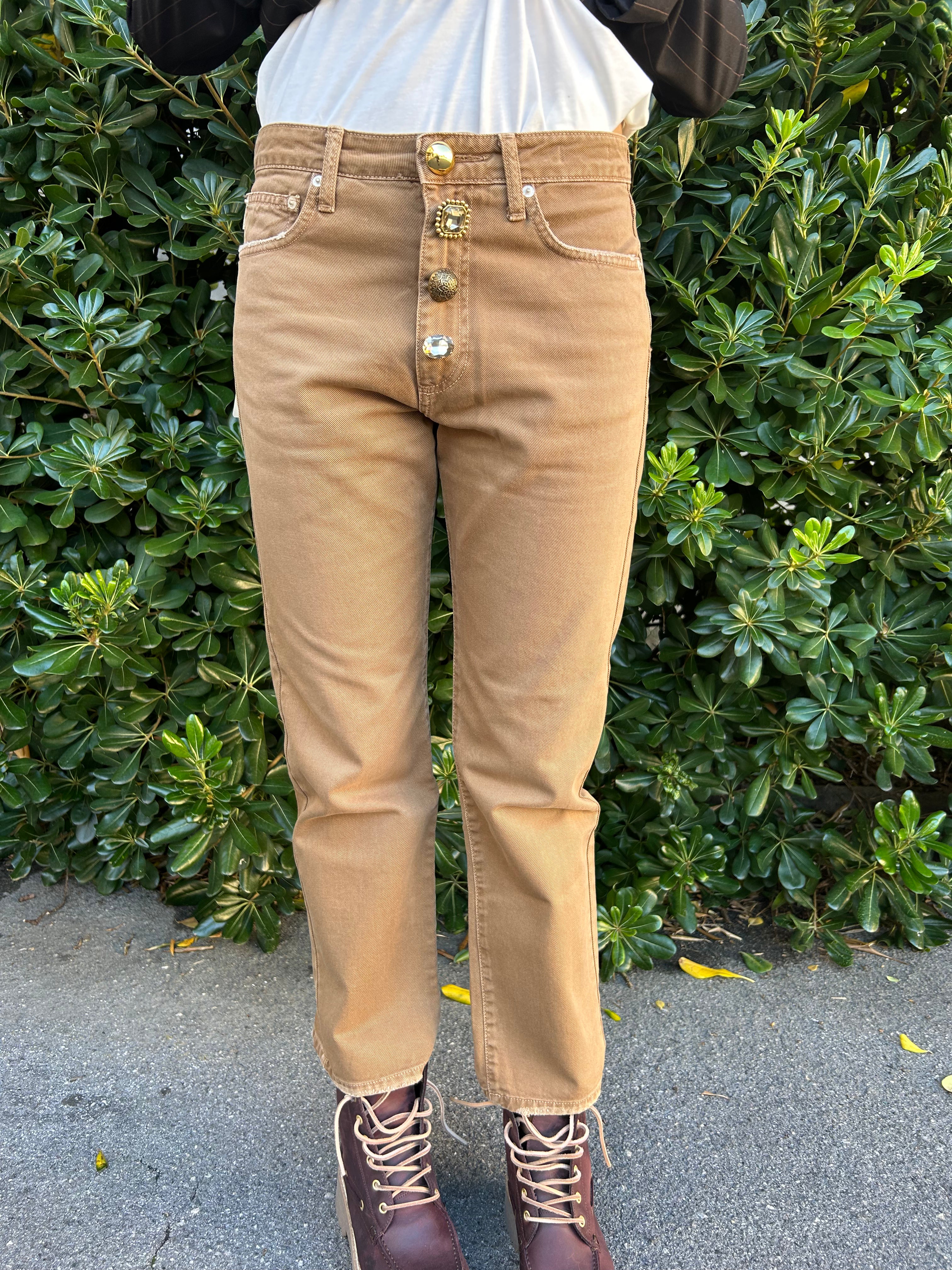 Jeans Zoe bottoni gioiello