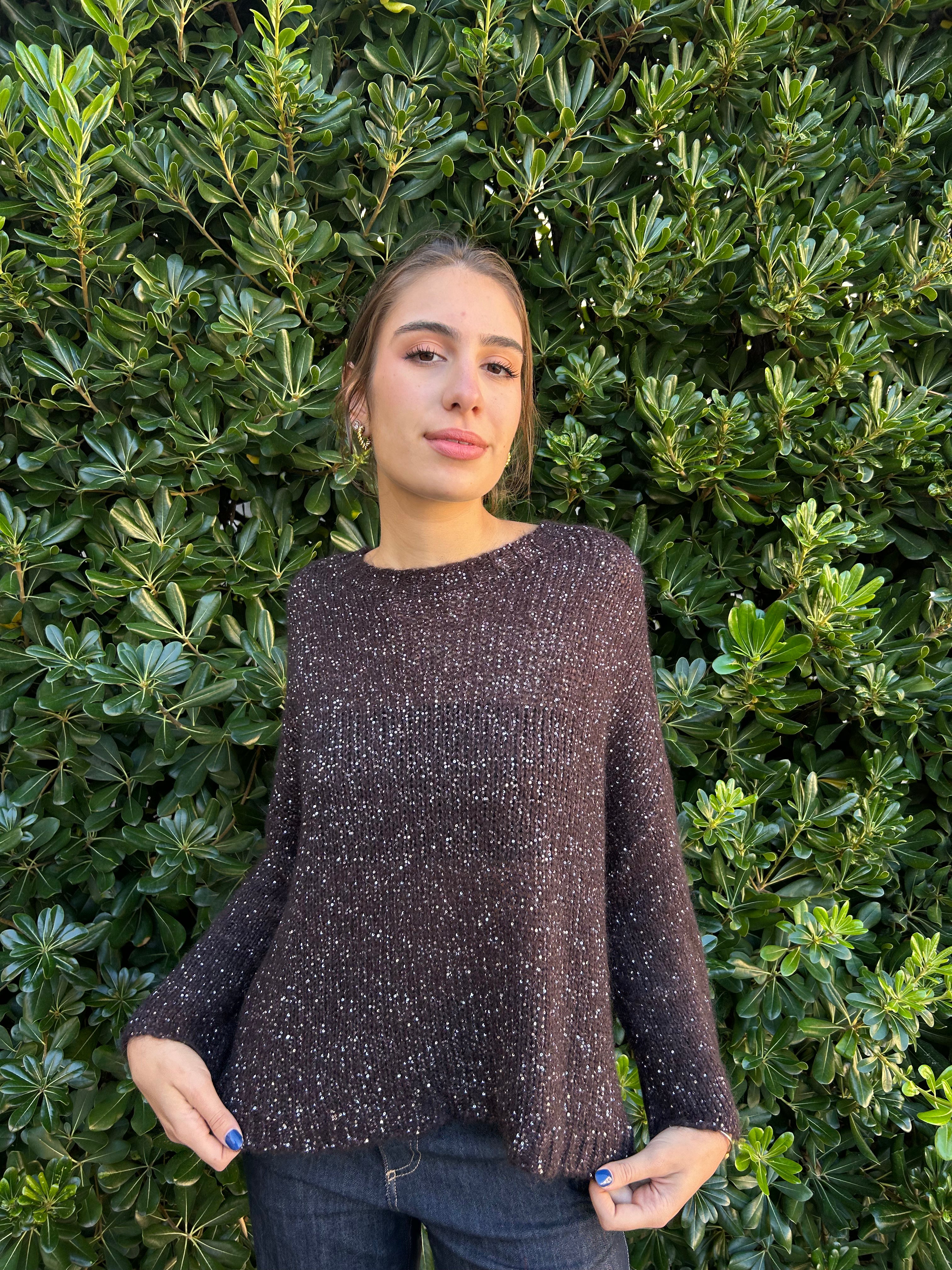 Pull con dettaglio strass