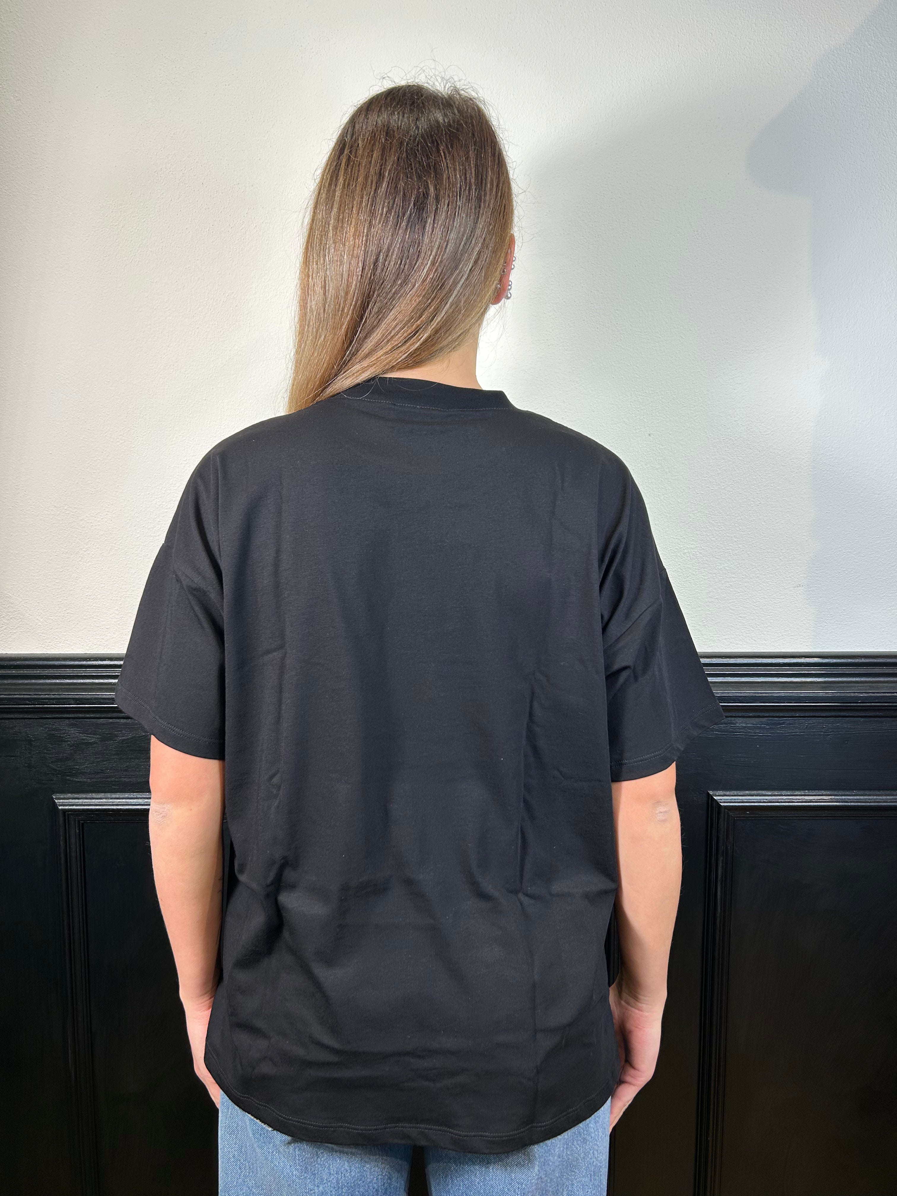 T-shirt oversize asso di cuori