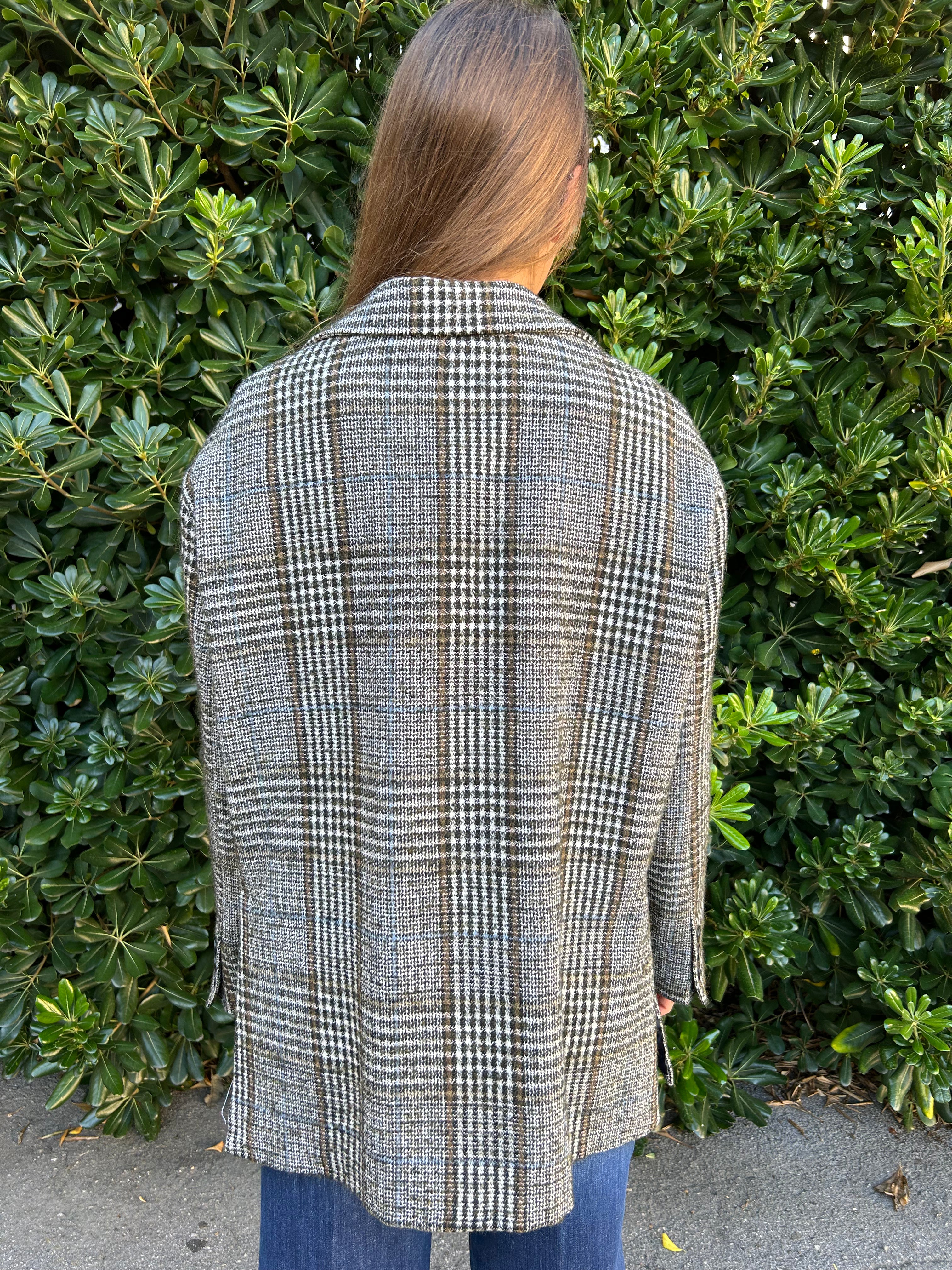 Giacca cappotto quadri oversize