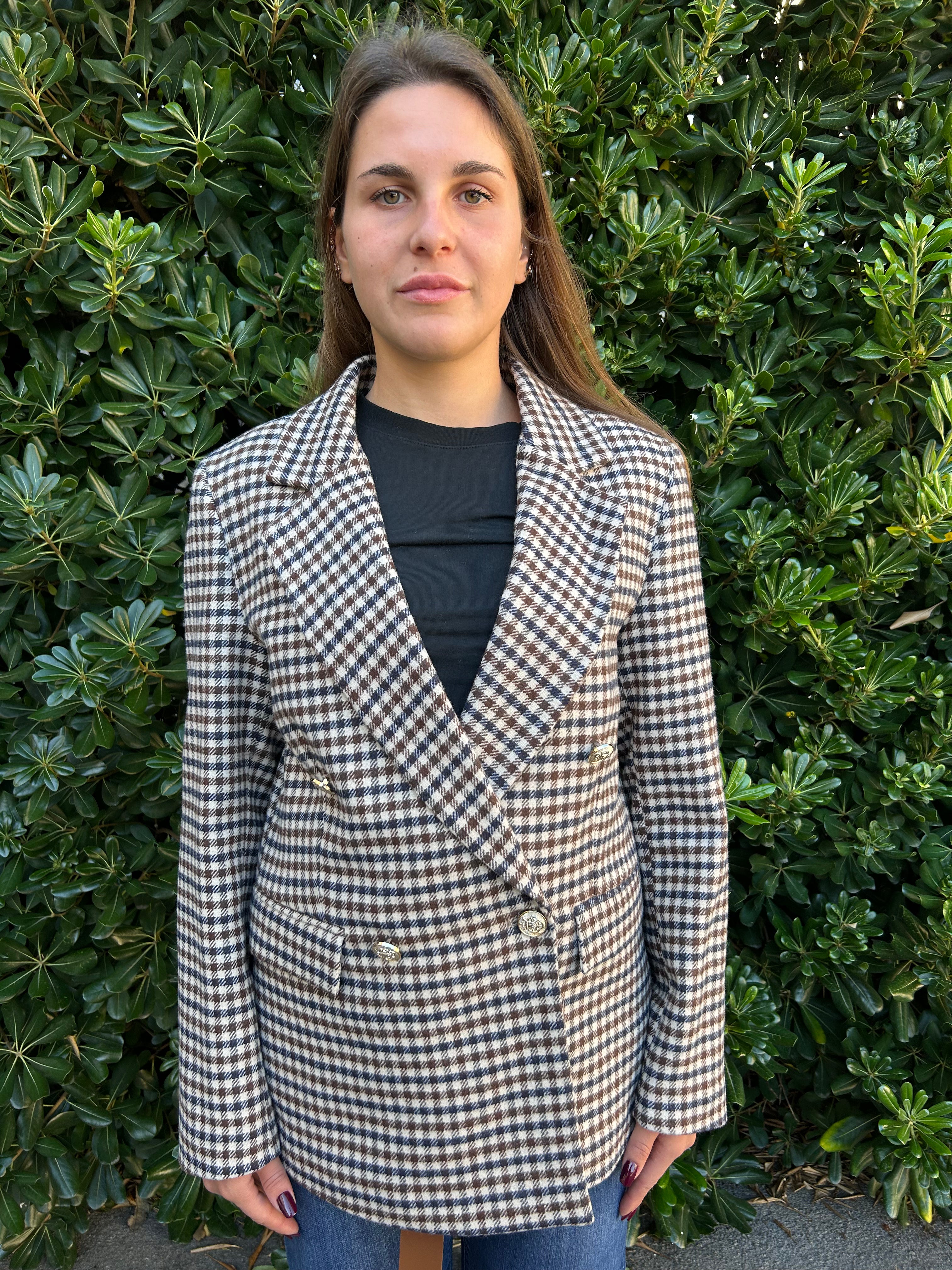 Giacca doppiopetto quadri