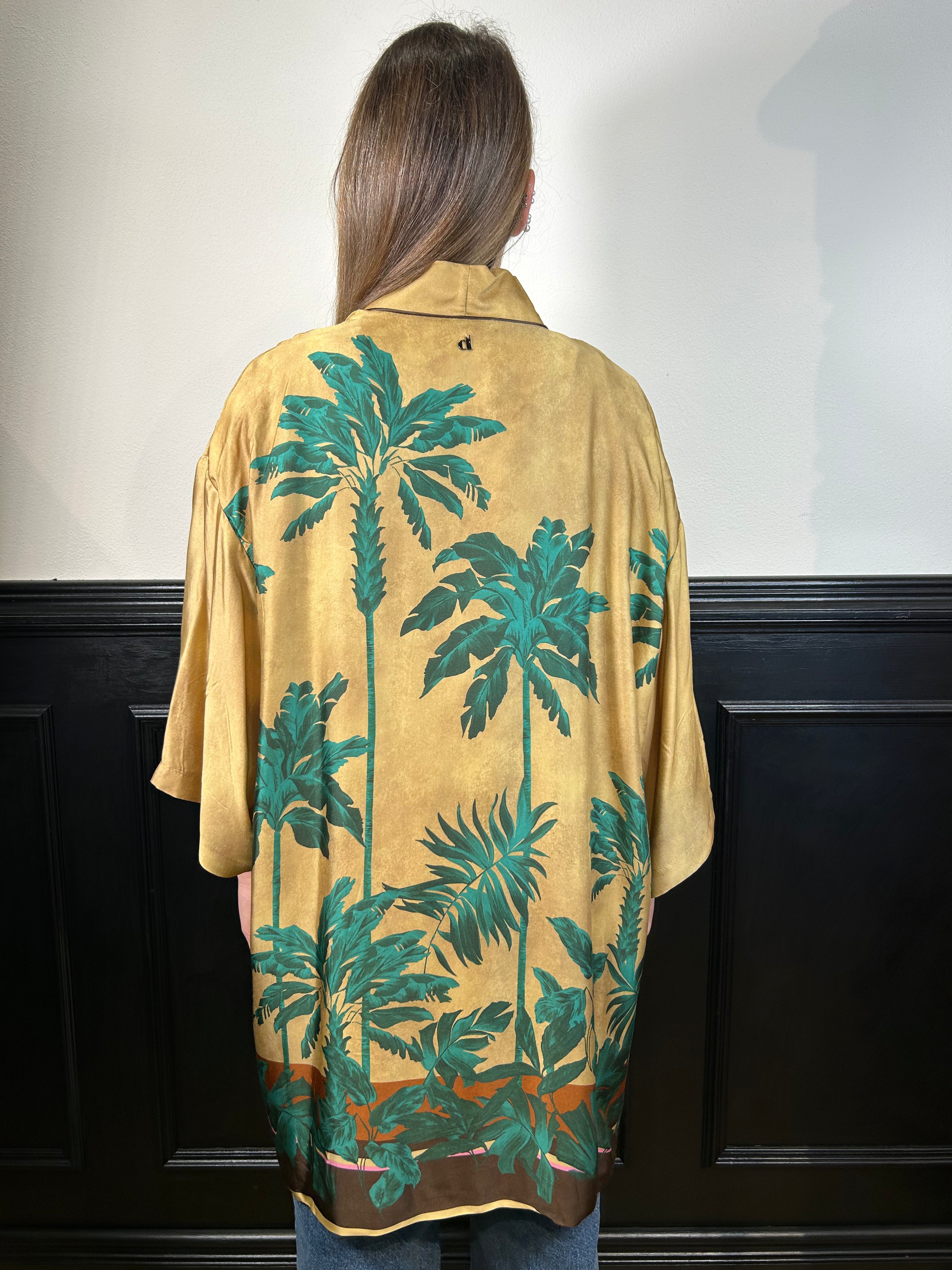 Kimono stampa foglie