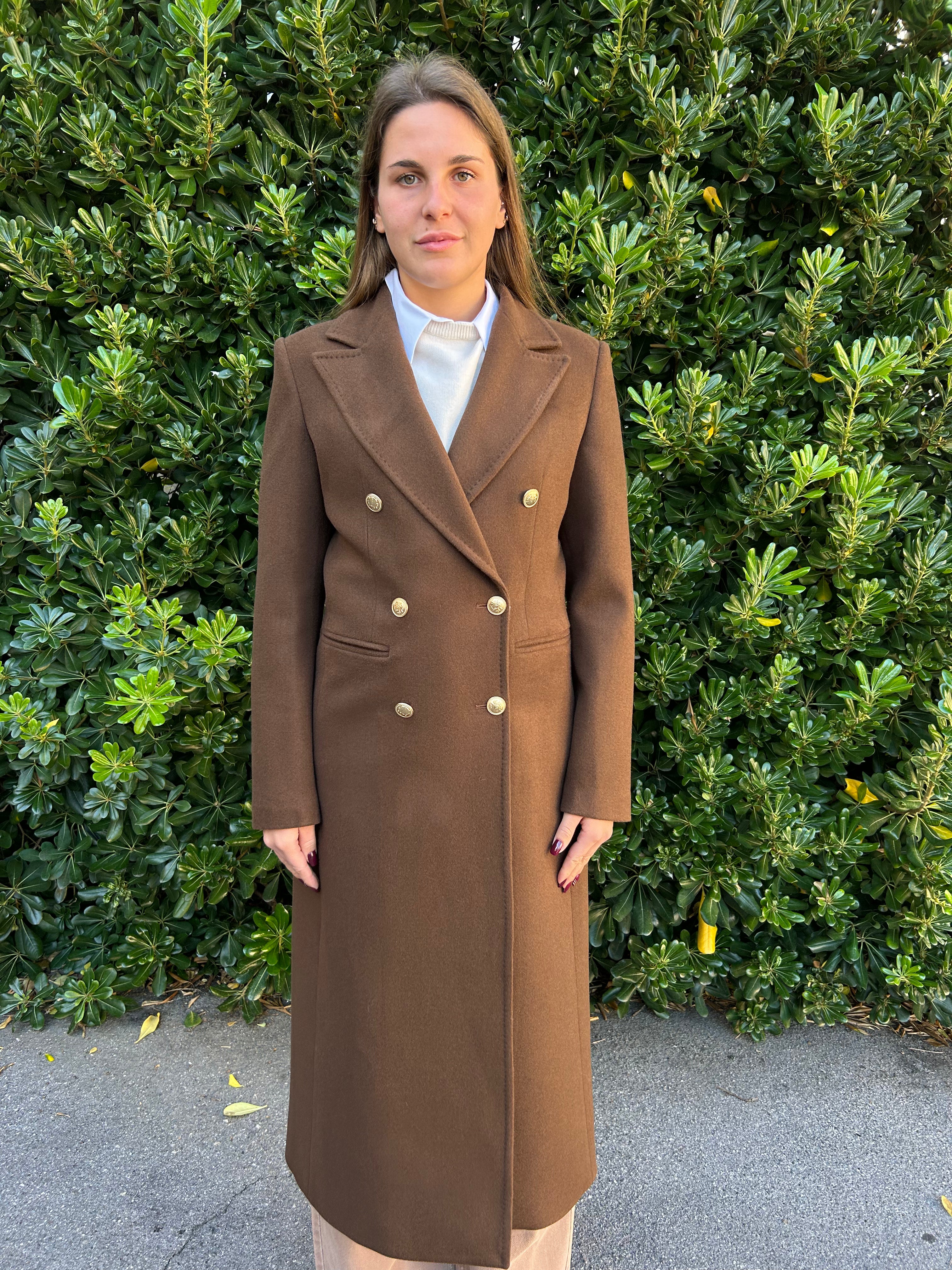 Cappotto Golden doppiopetto con bottoni oro