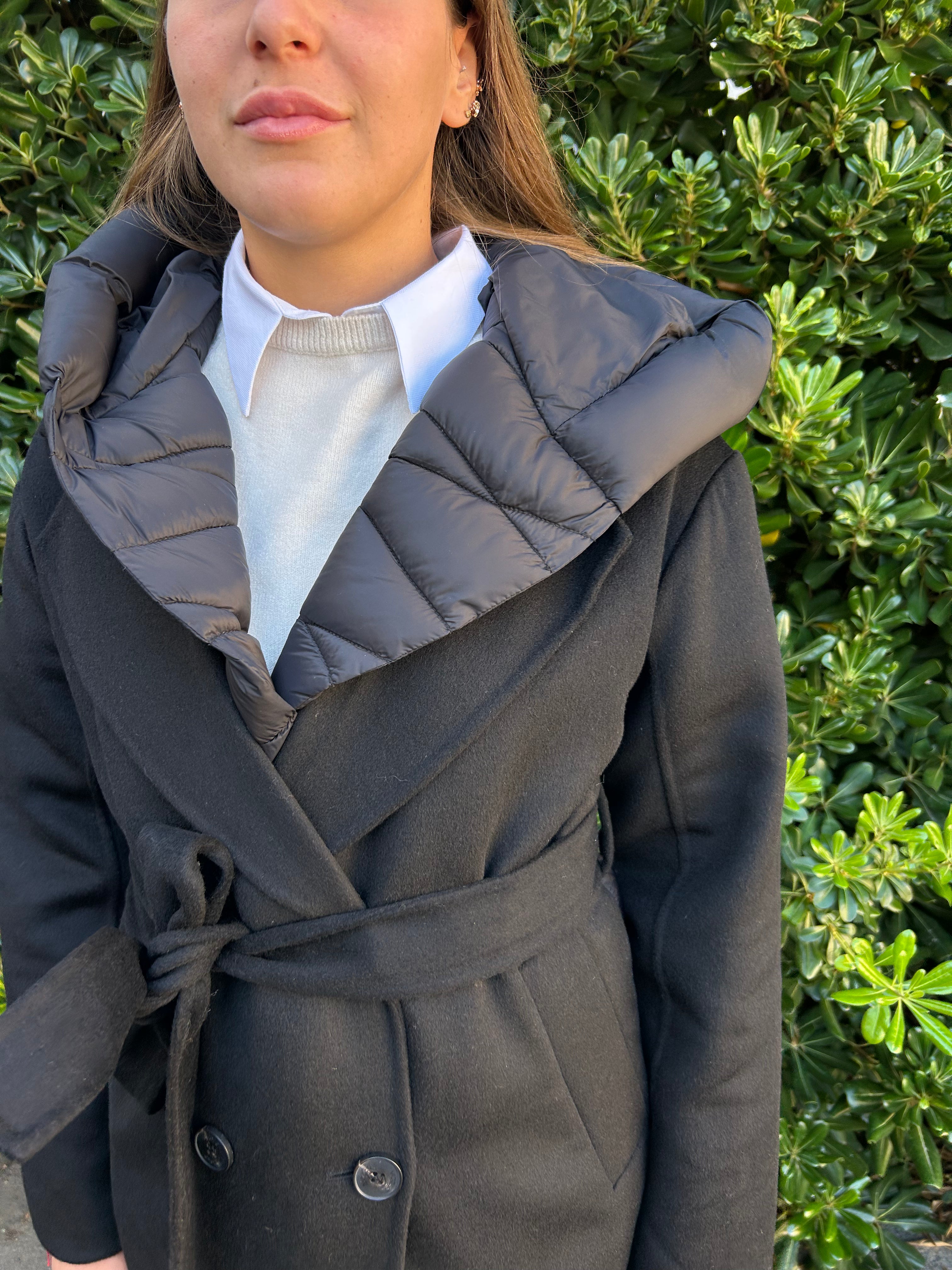 Cappotto hand made con inserti in piumino