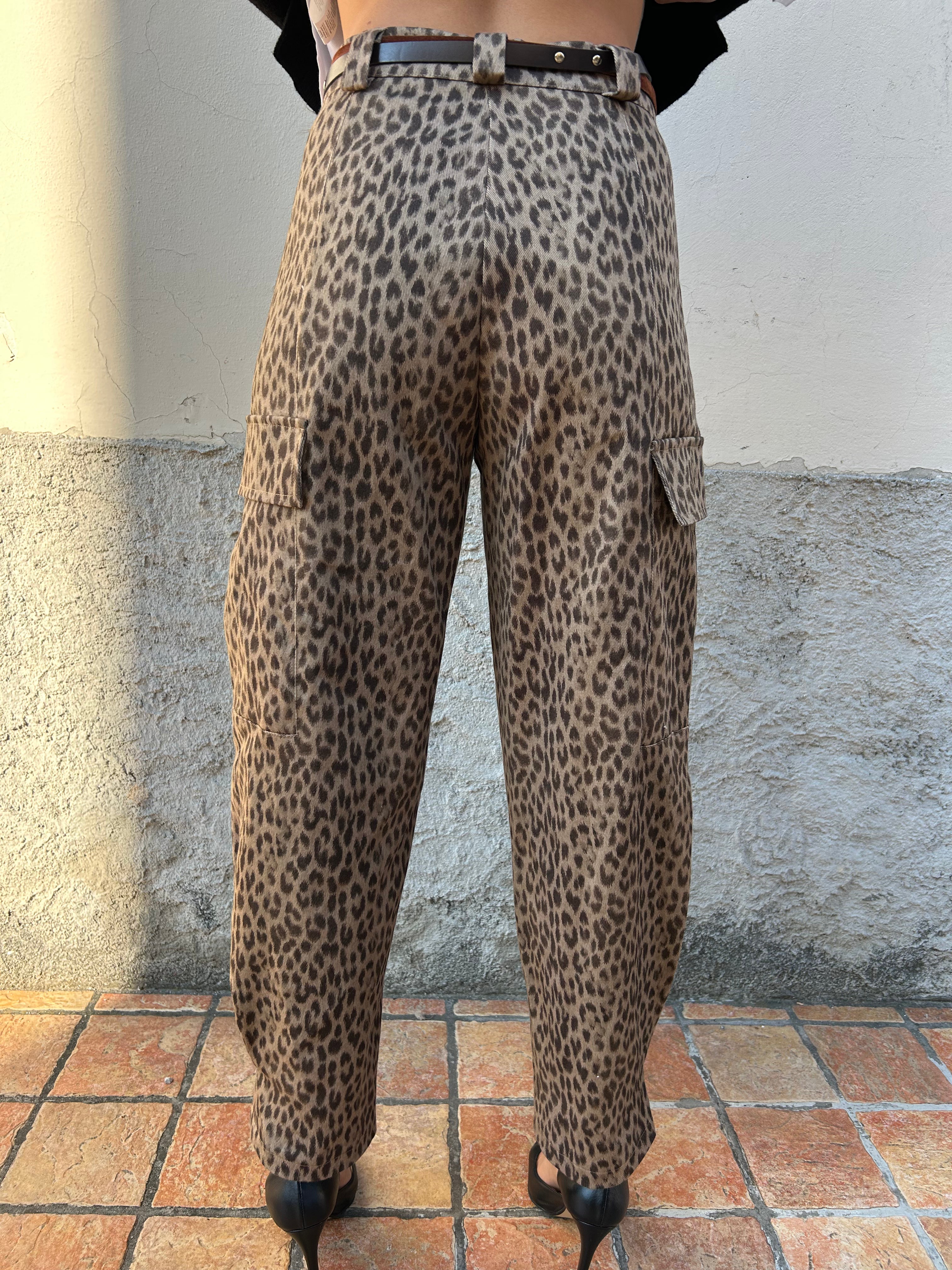 Pantalone cargo maculato