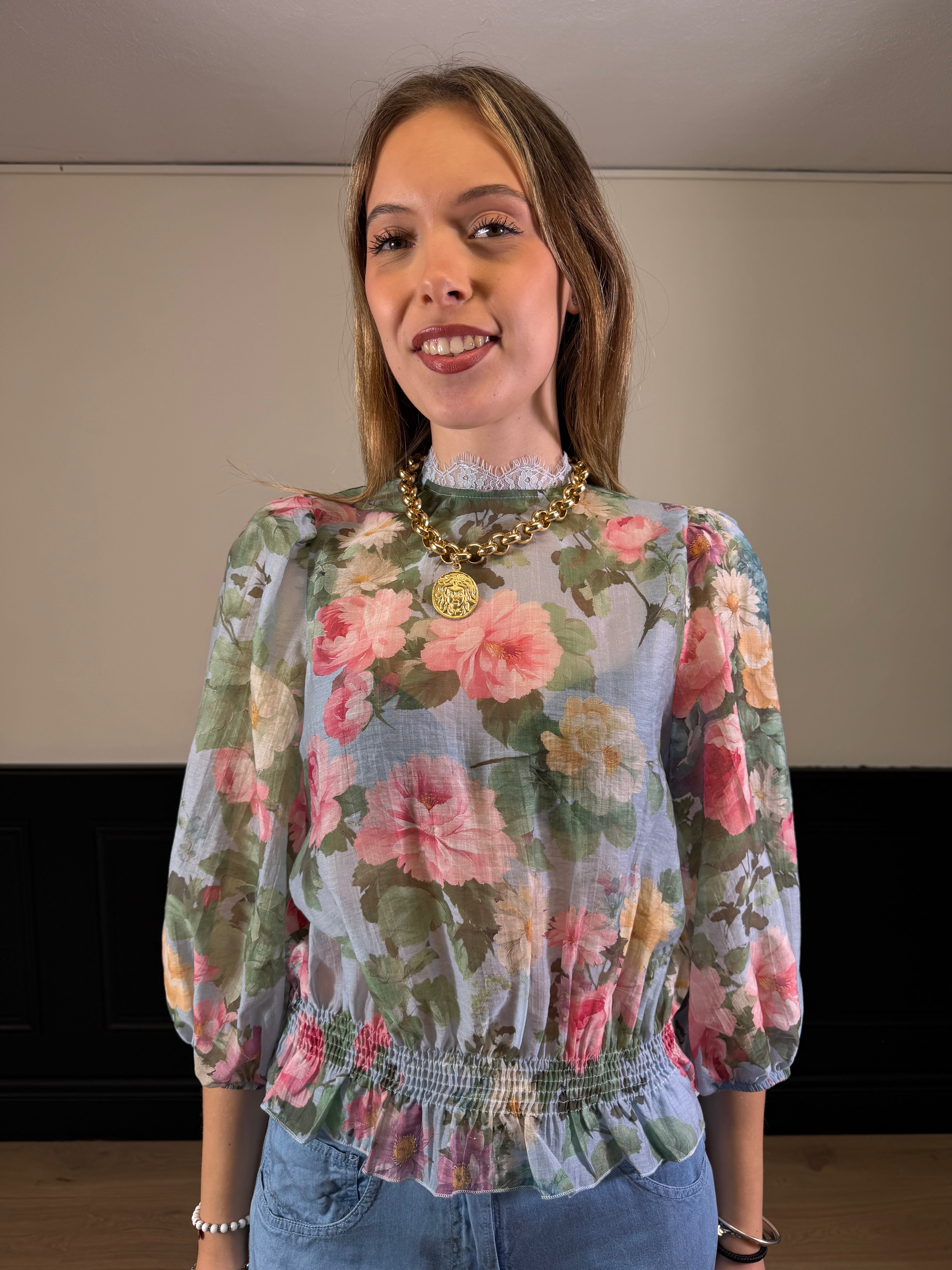 Blusa fantasia rose