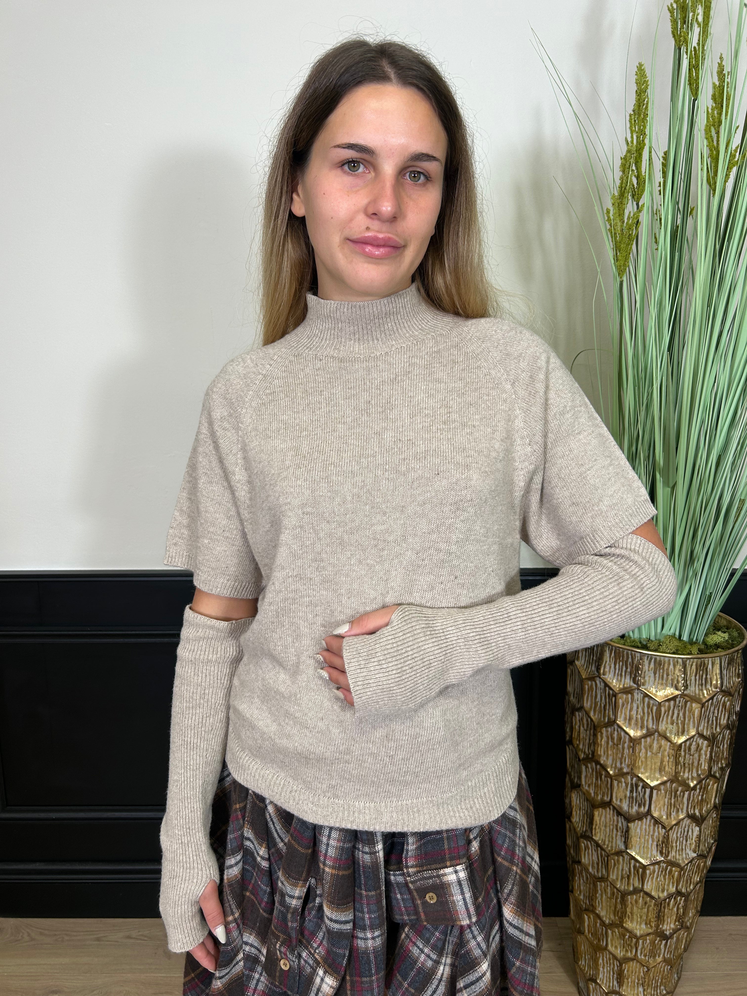 Maglia con manicotti
