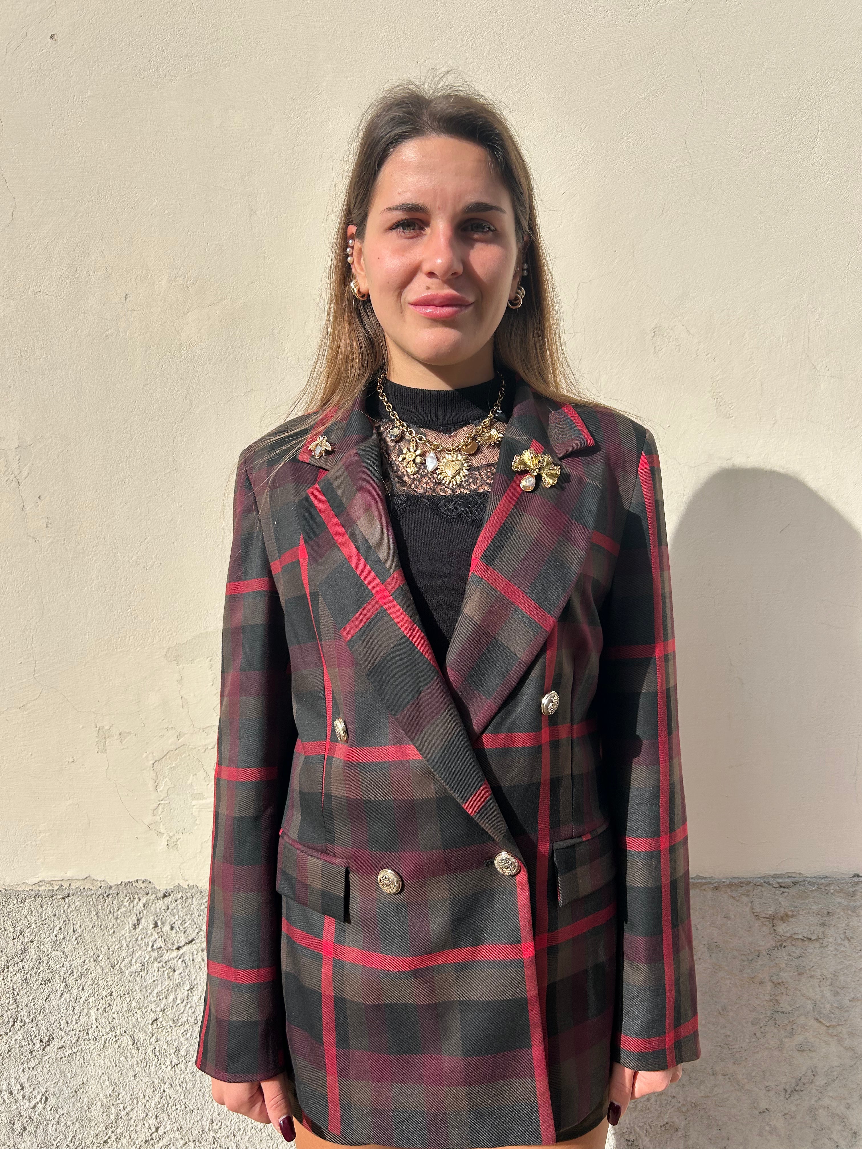 Giacca doppiopetto quadro