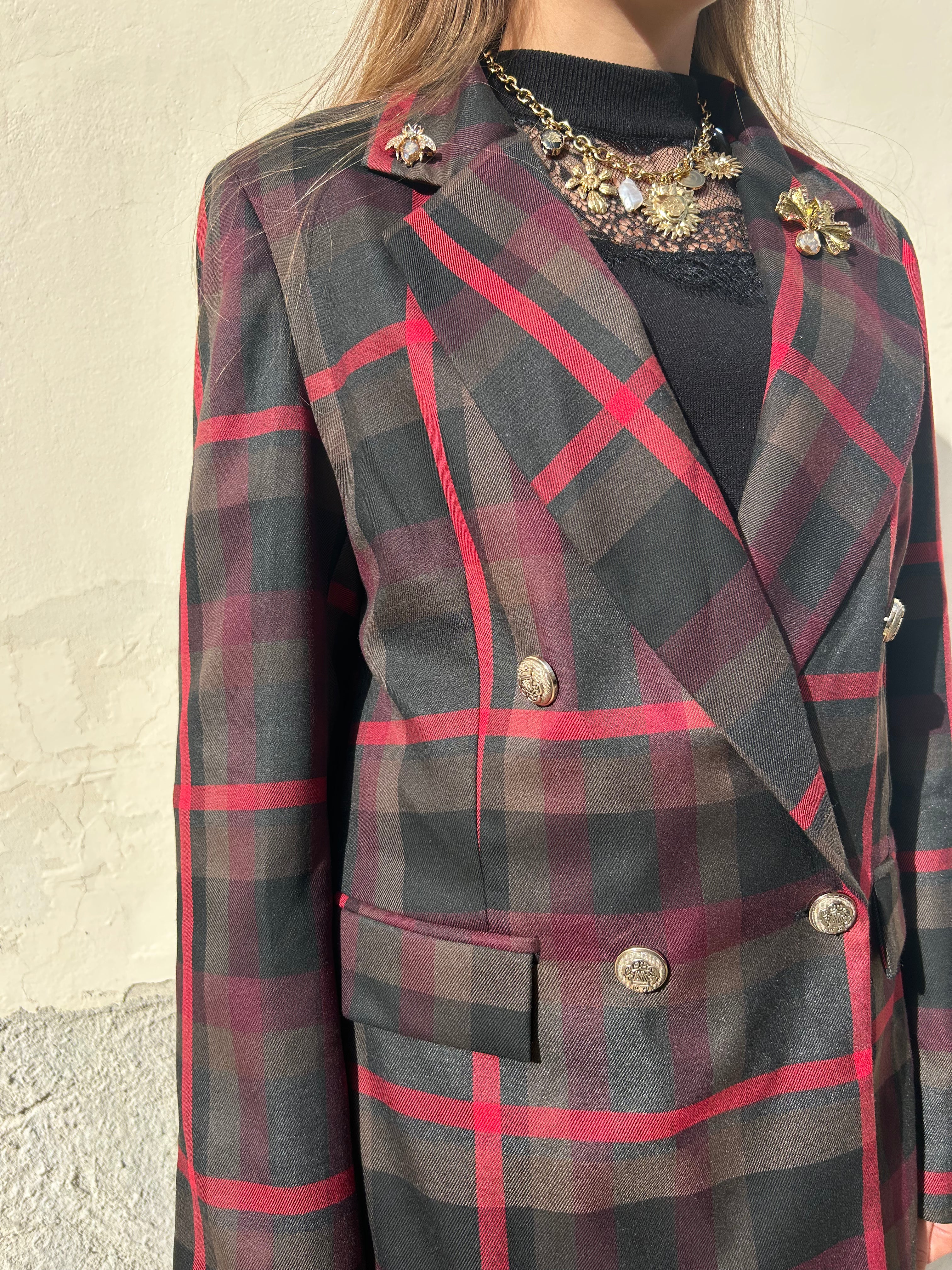 Giacca doppiopetto quadro