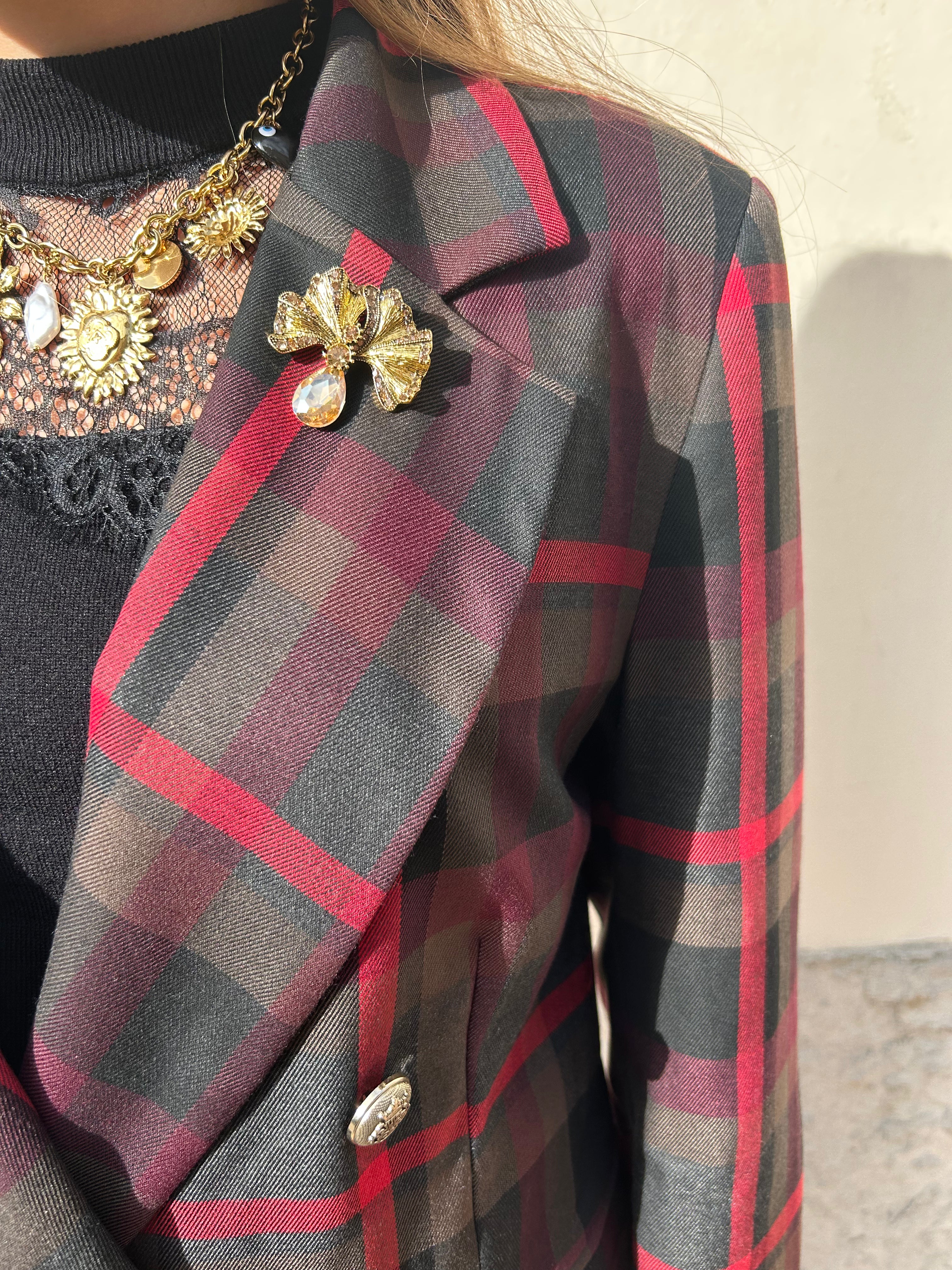 Giacca doppiopetto quadro