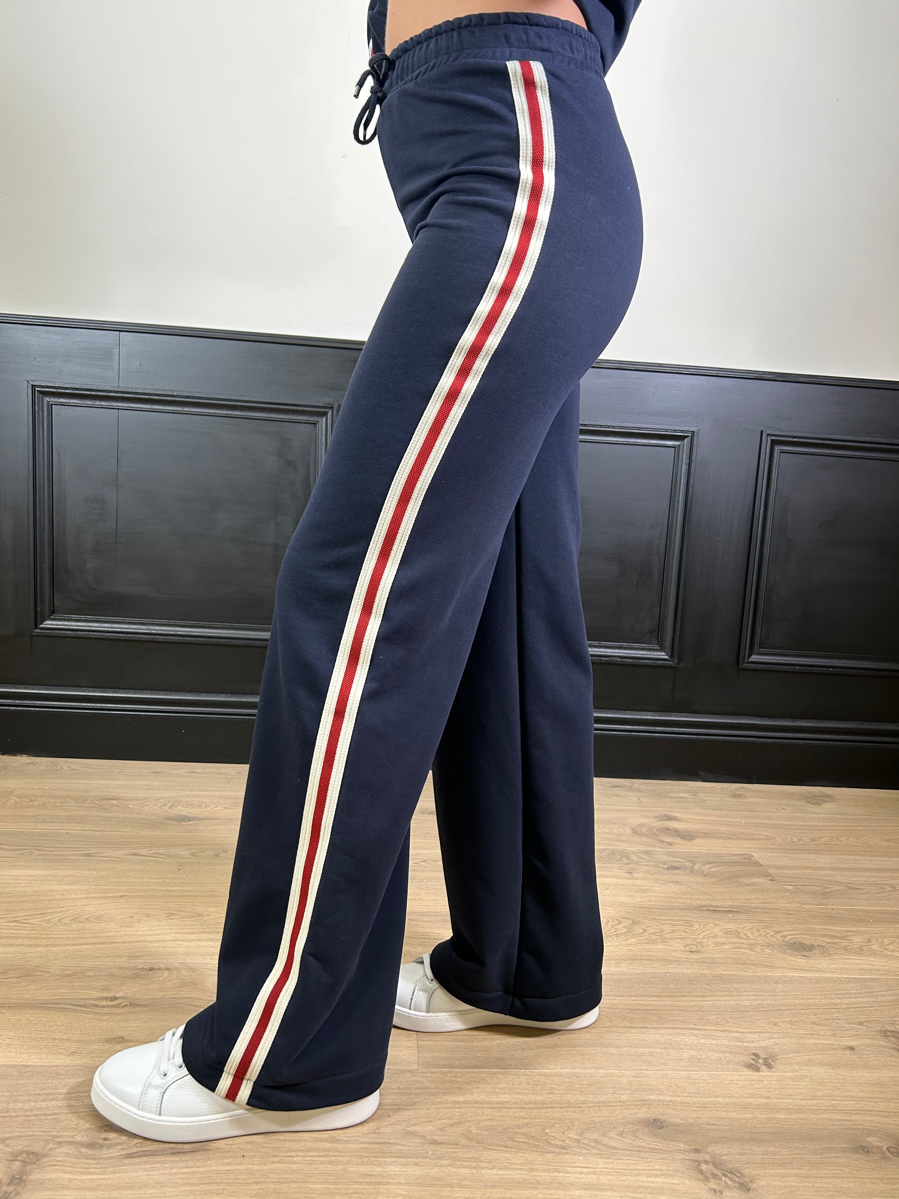 Pantalone tuta con bande laterali