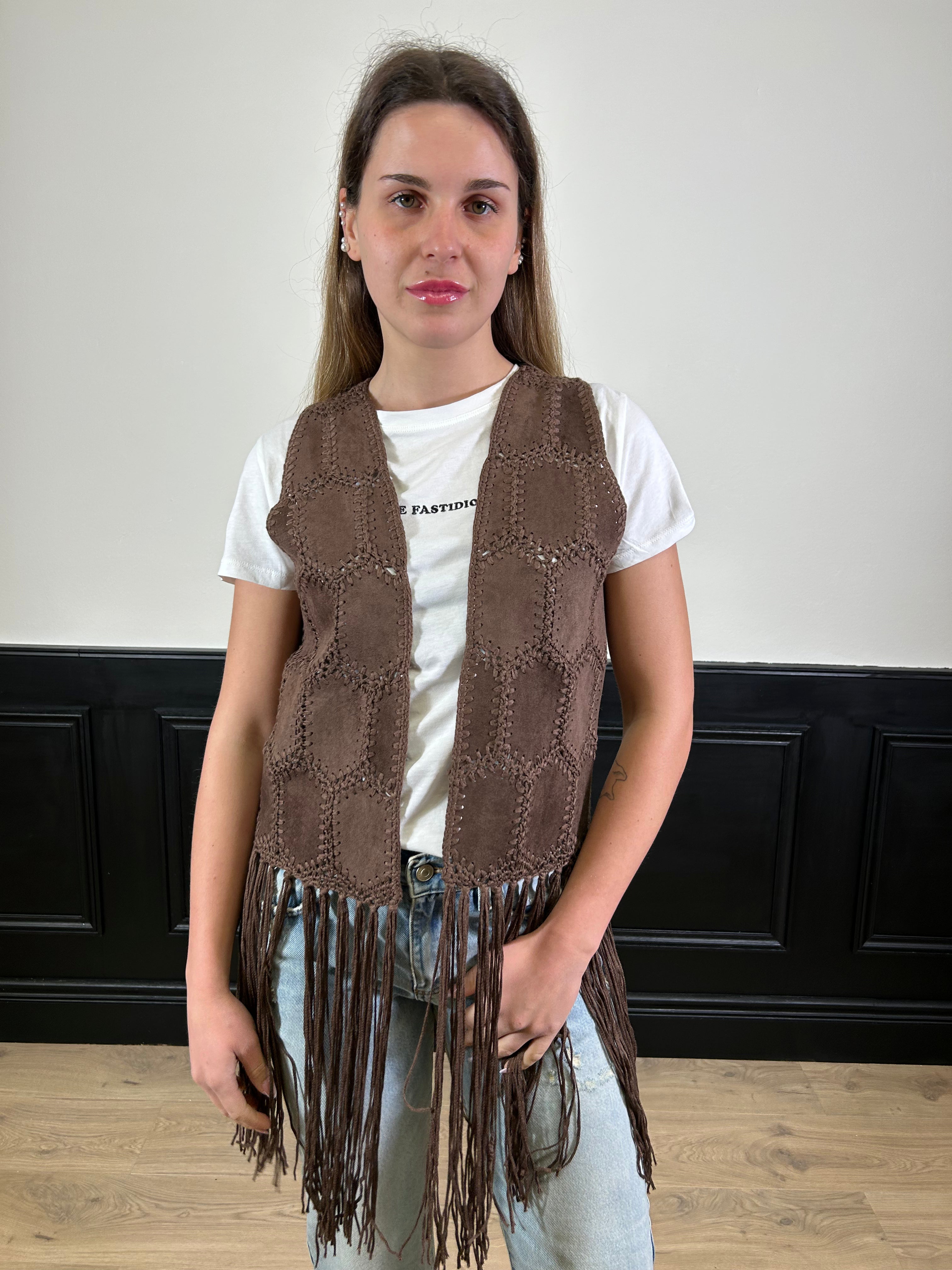 Gilet con frange