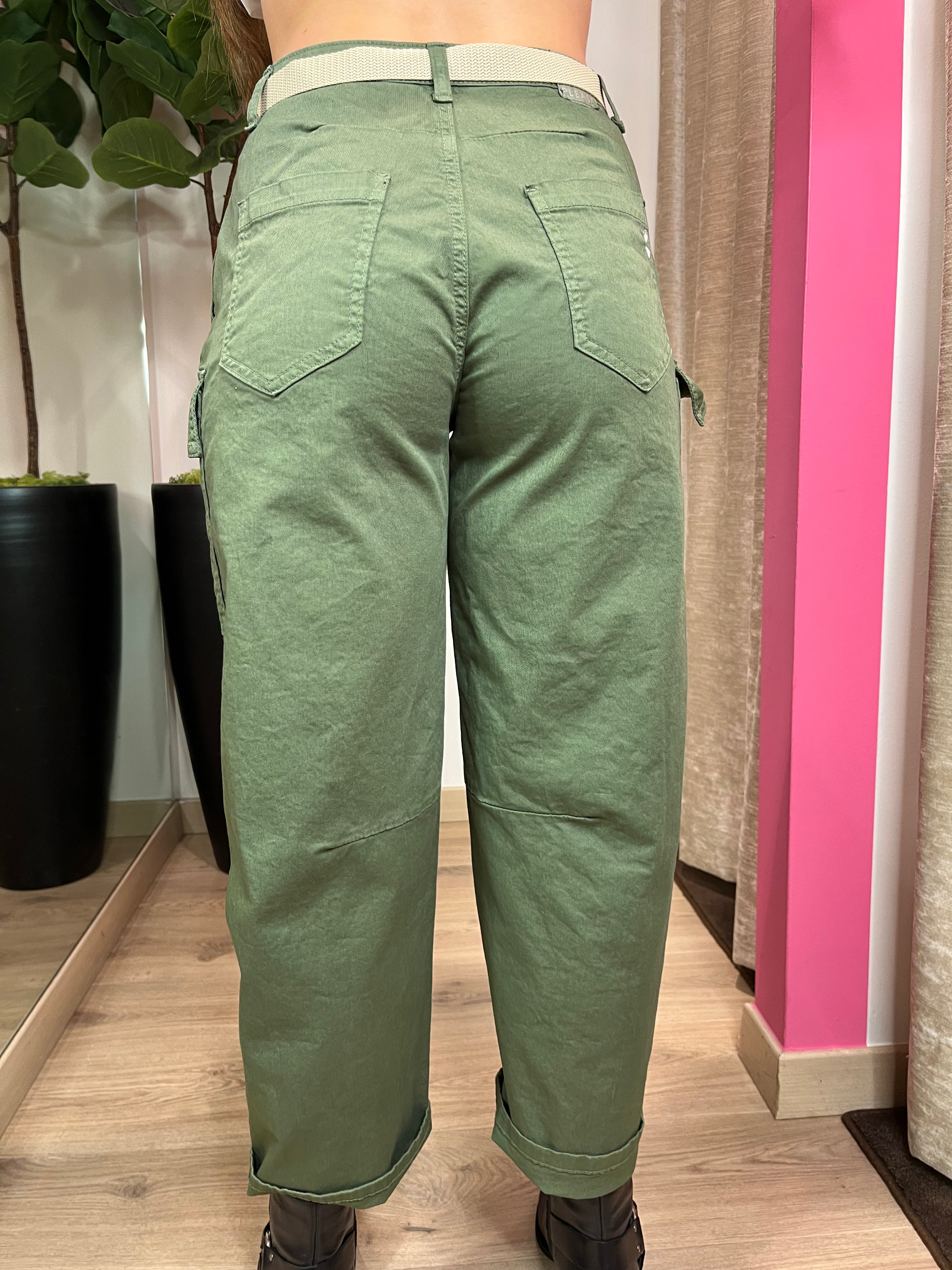 Pantalone cargo verde militare