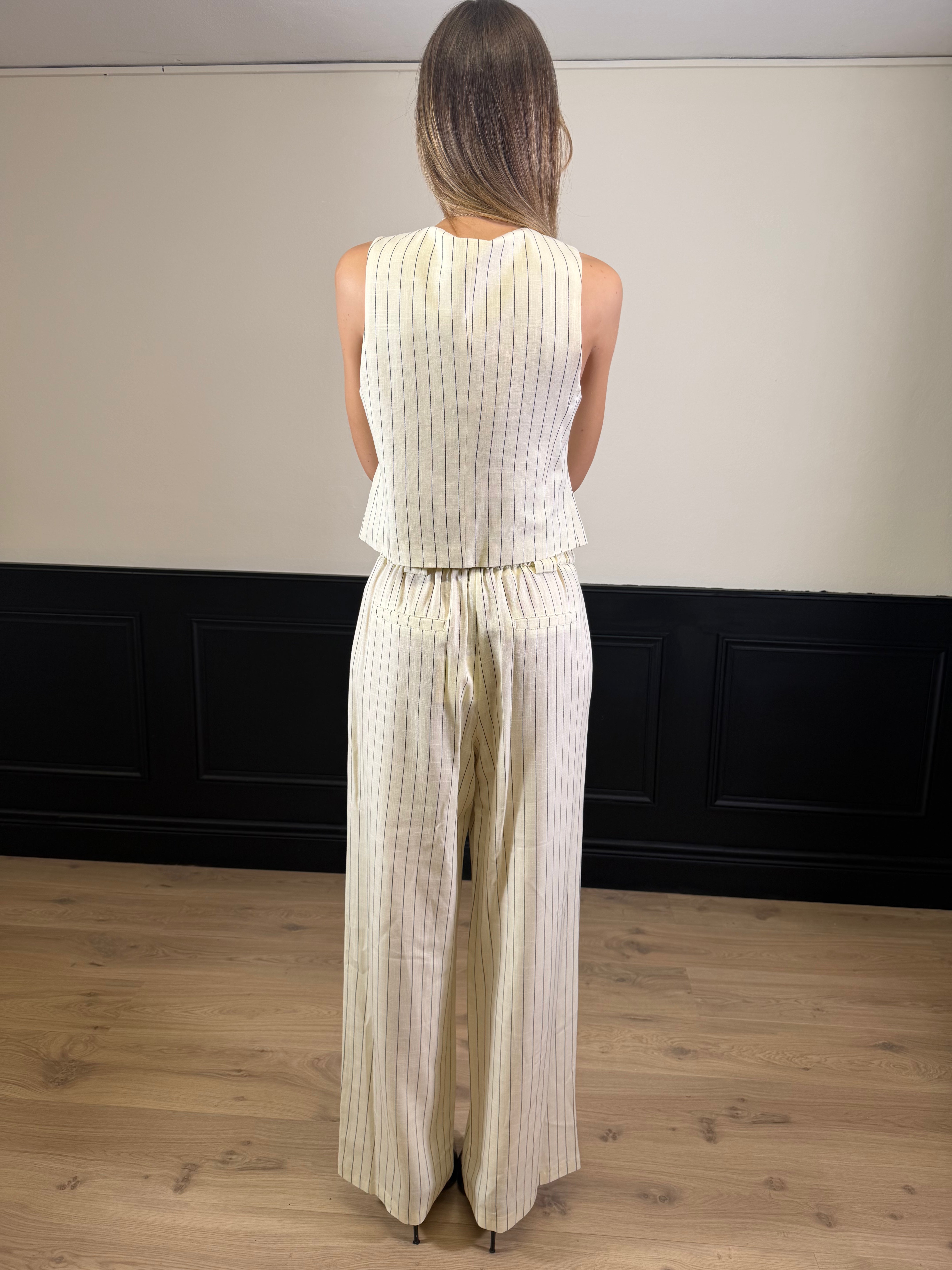 Completo gilet e pantalone gessato