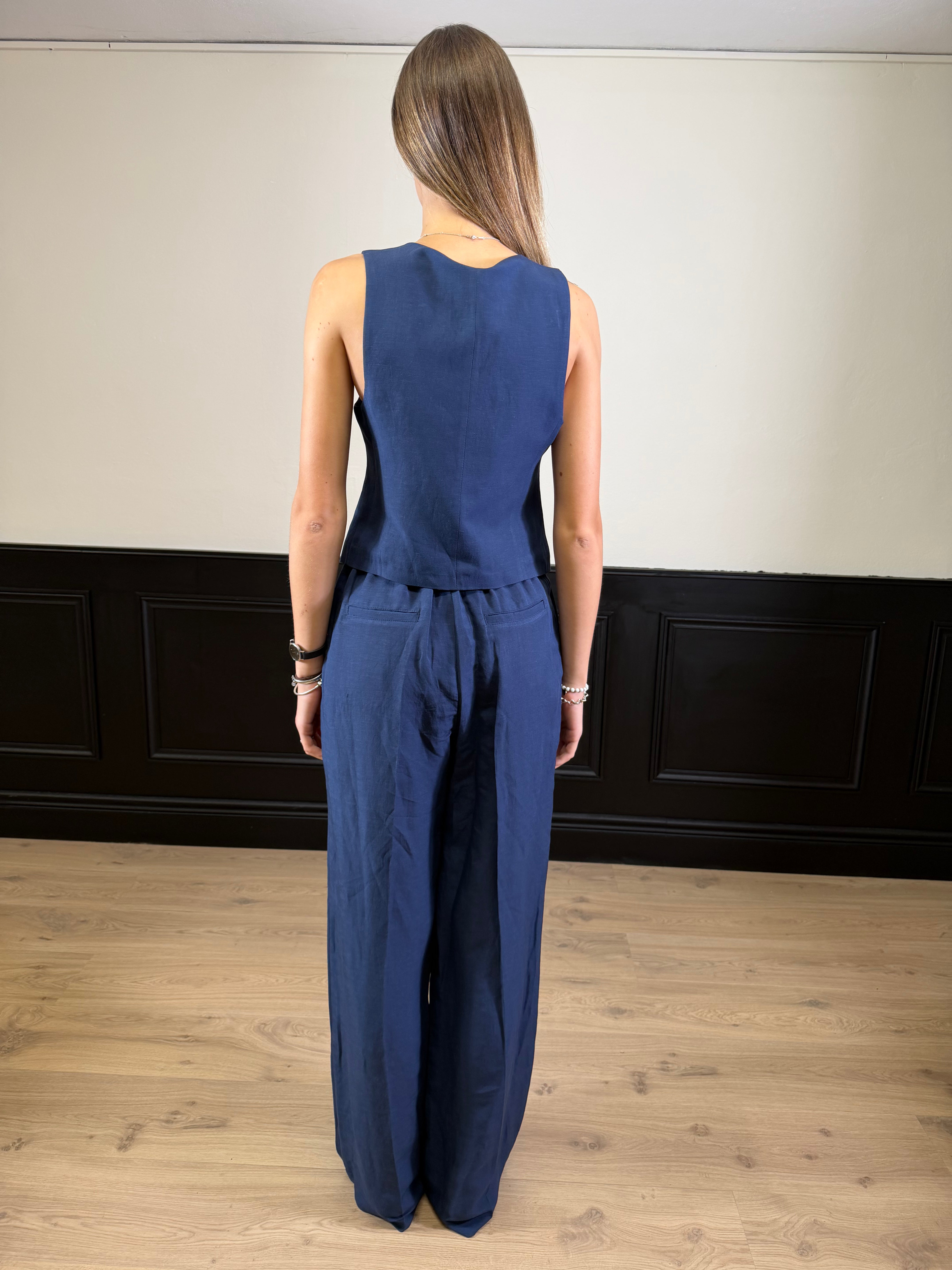 Completo gilet e pantalone blu