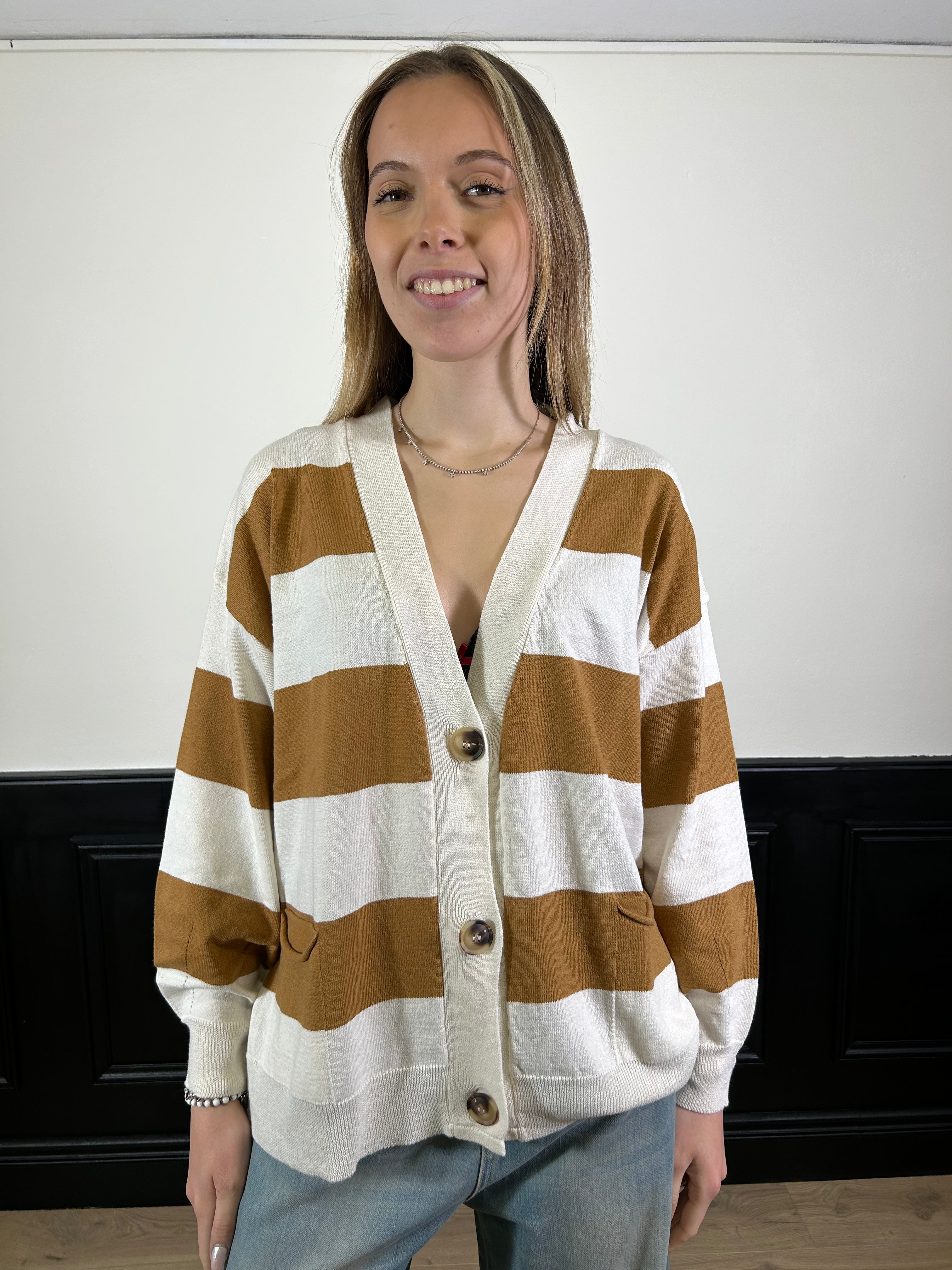 Cardigan righe