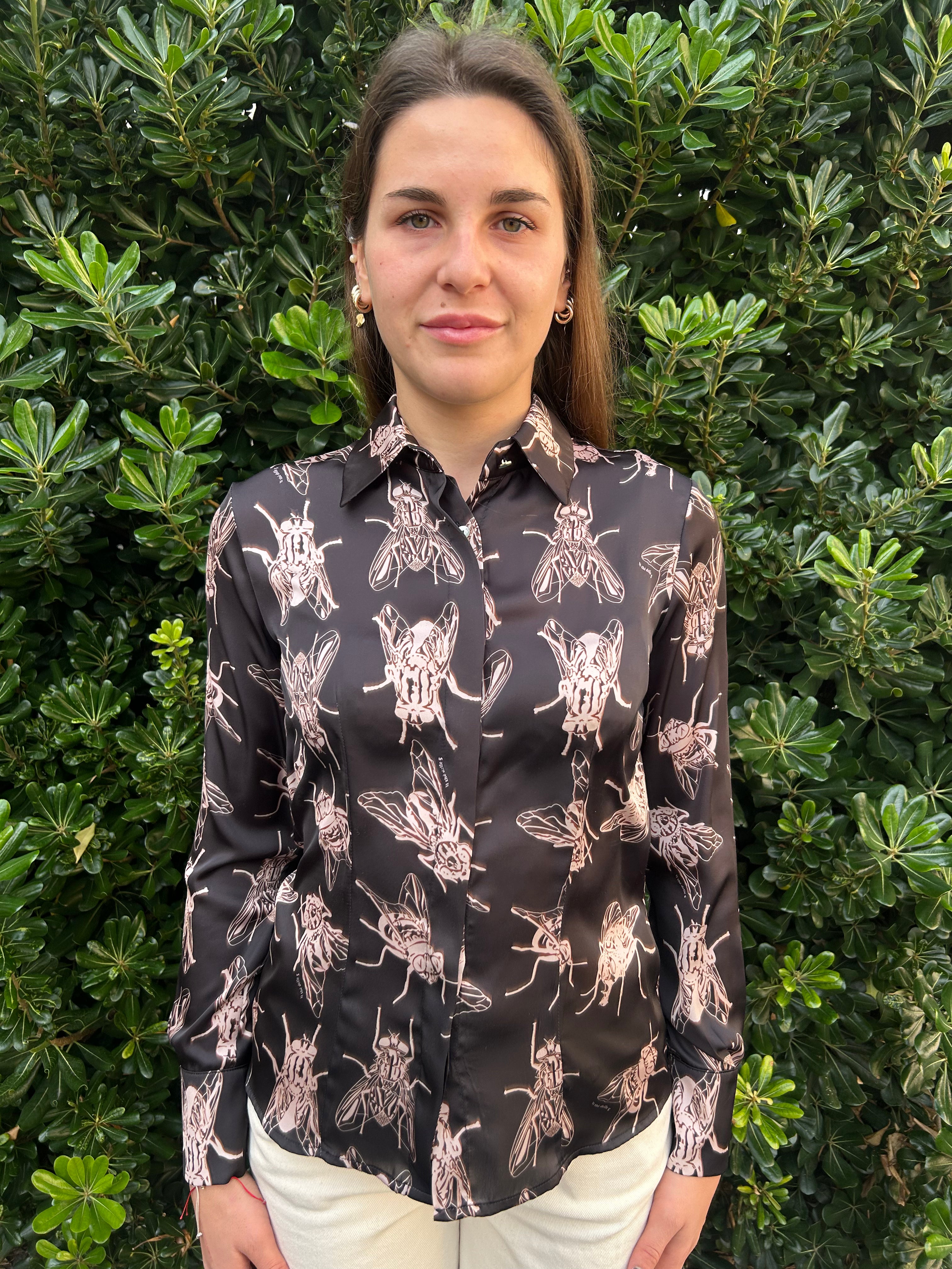 Camicia Kylie stampa mosche