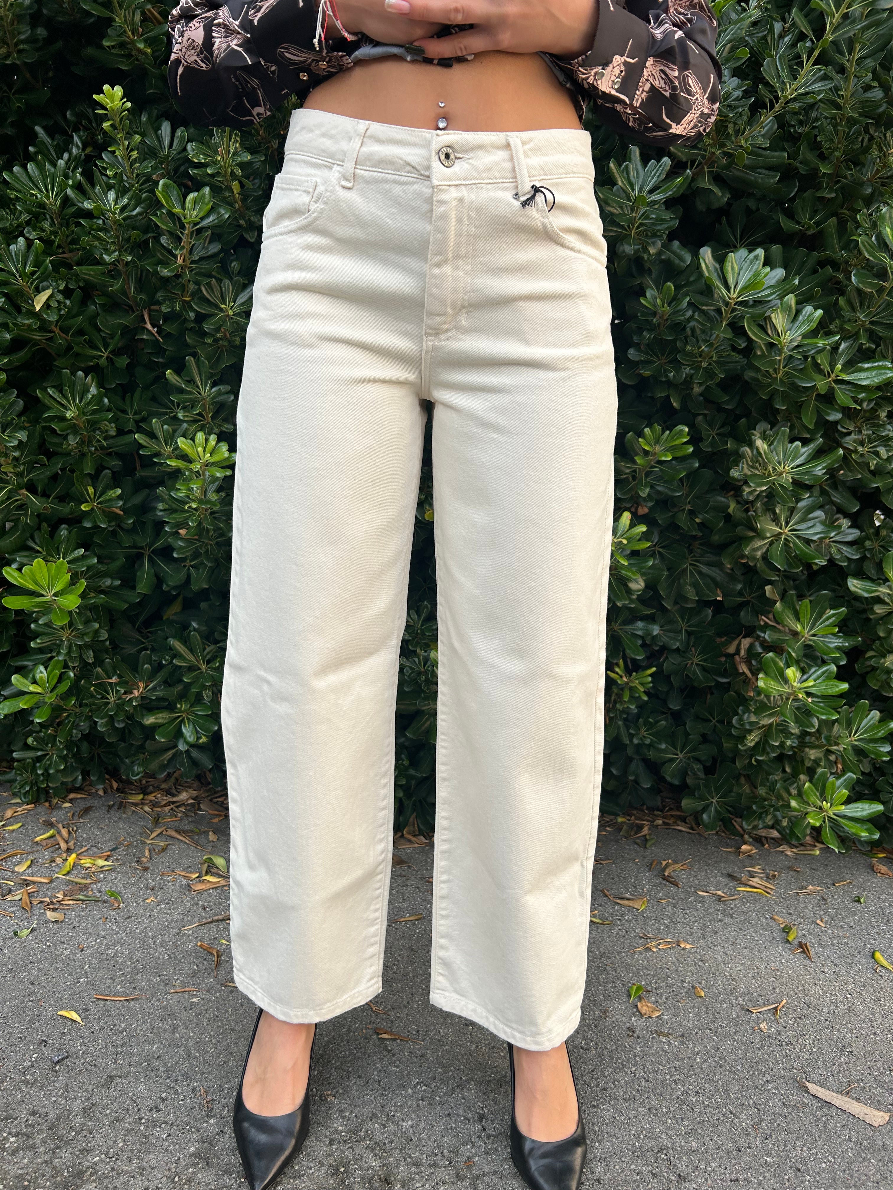 Pantaloni gamba dritta vita alta