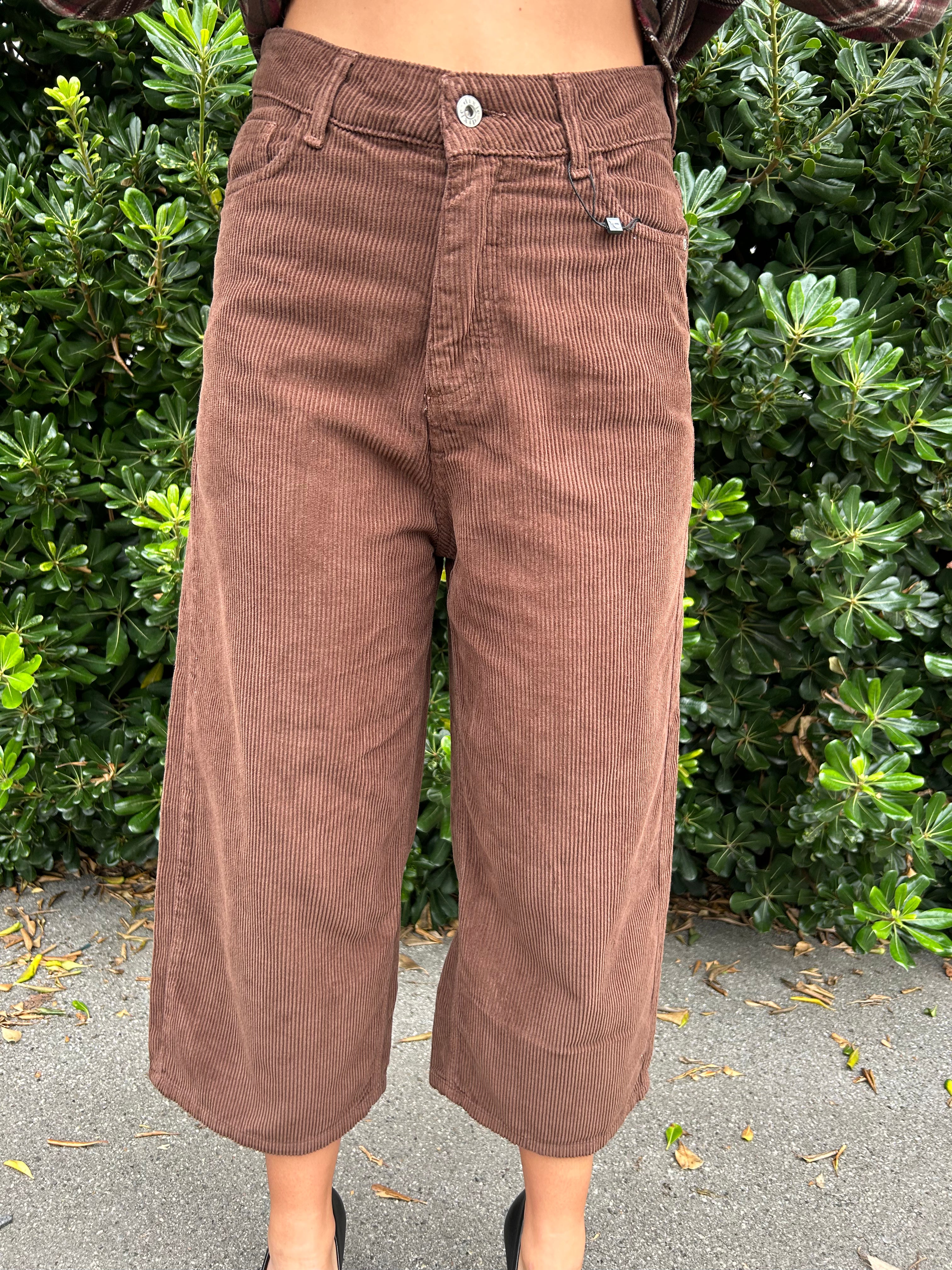 Pantalone culotte in velluto