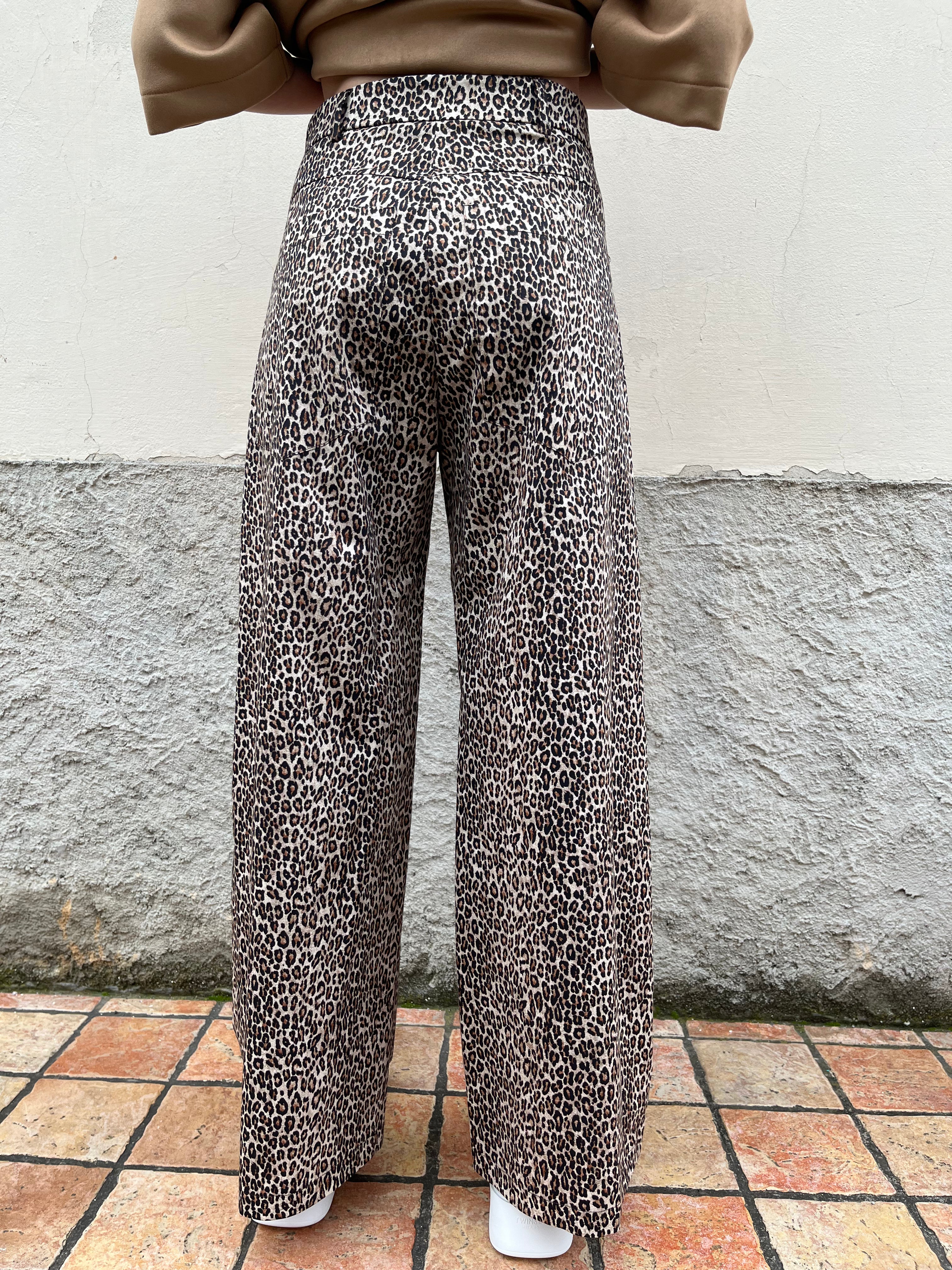 Pantalone fantasia animalier