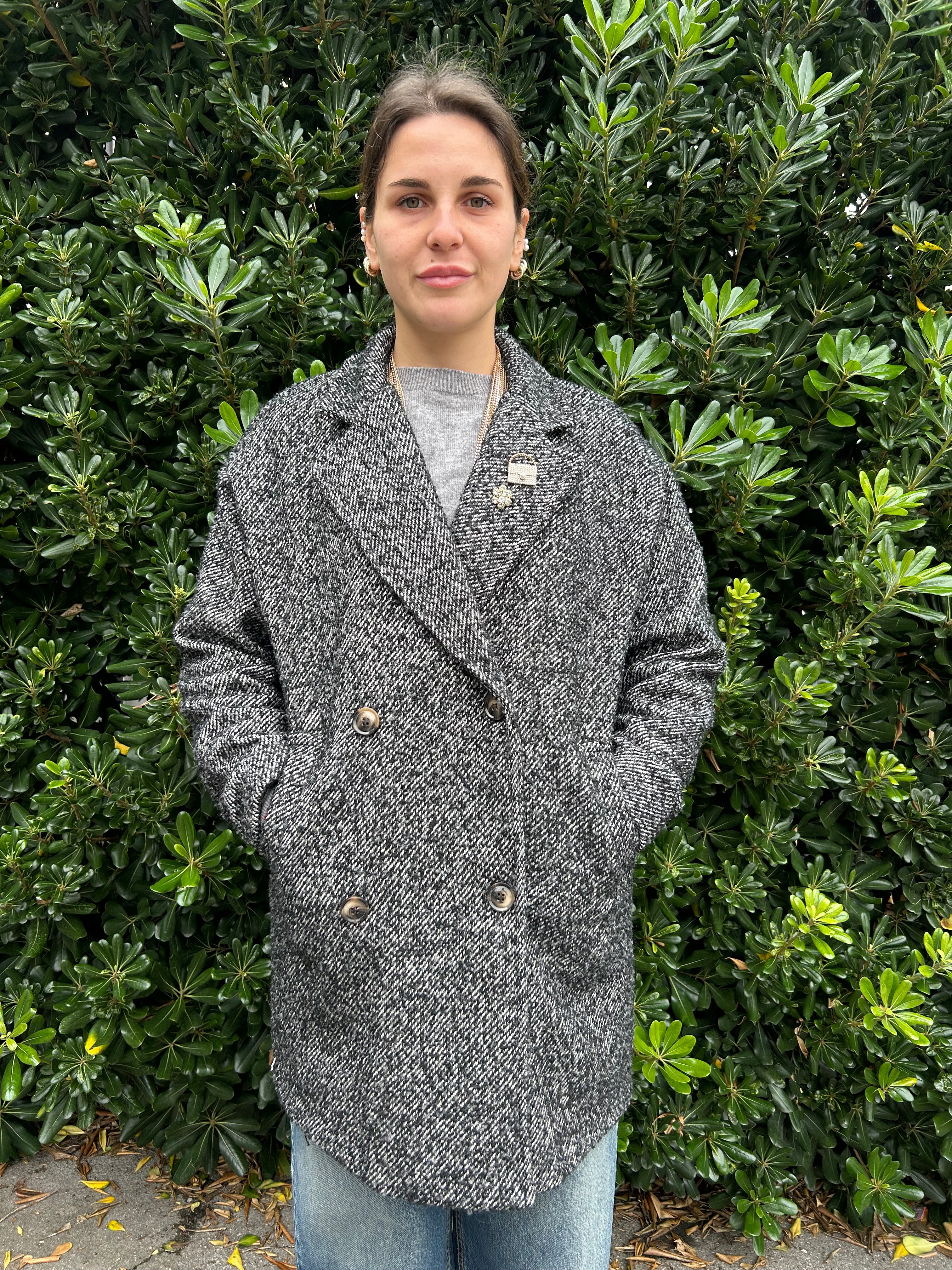 Cappotto caban spigato