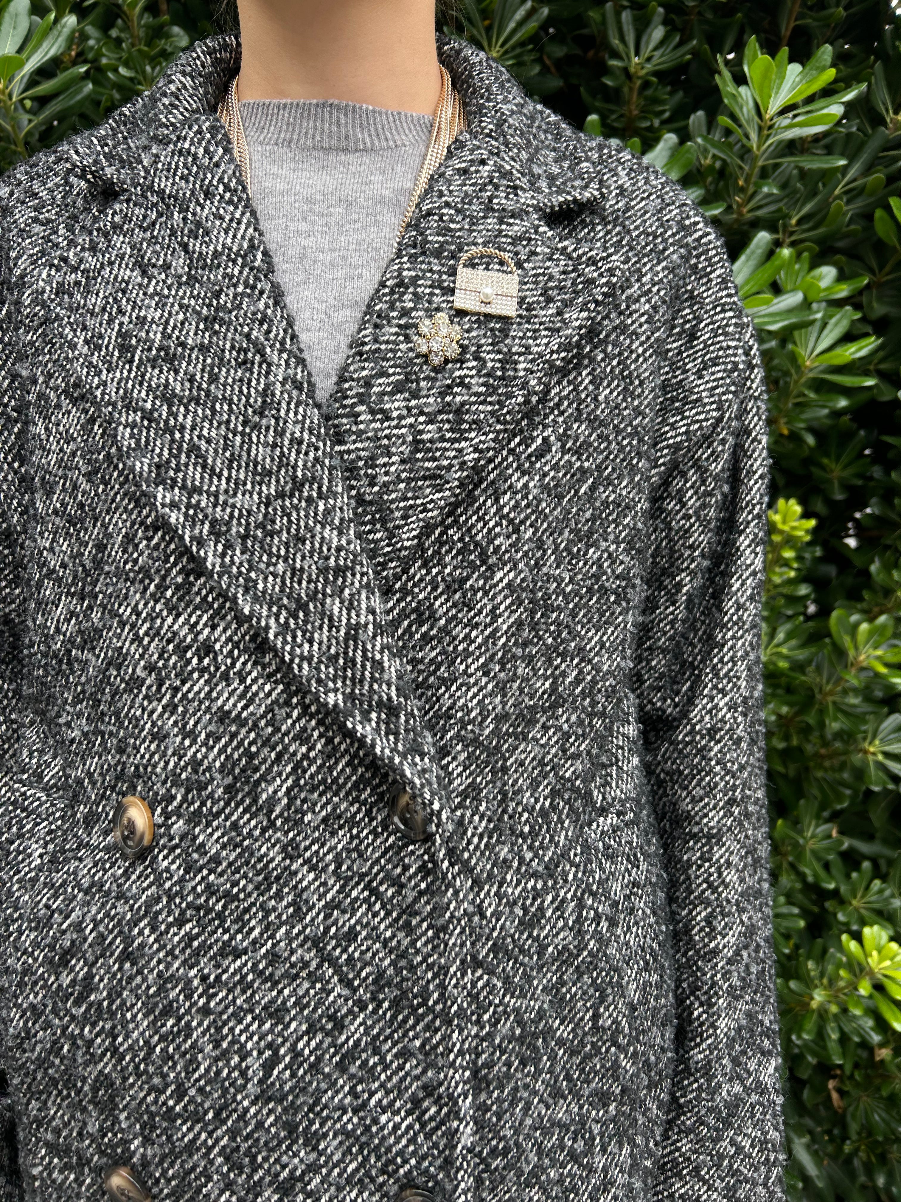 Cappotto caban spigato