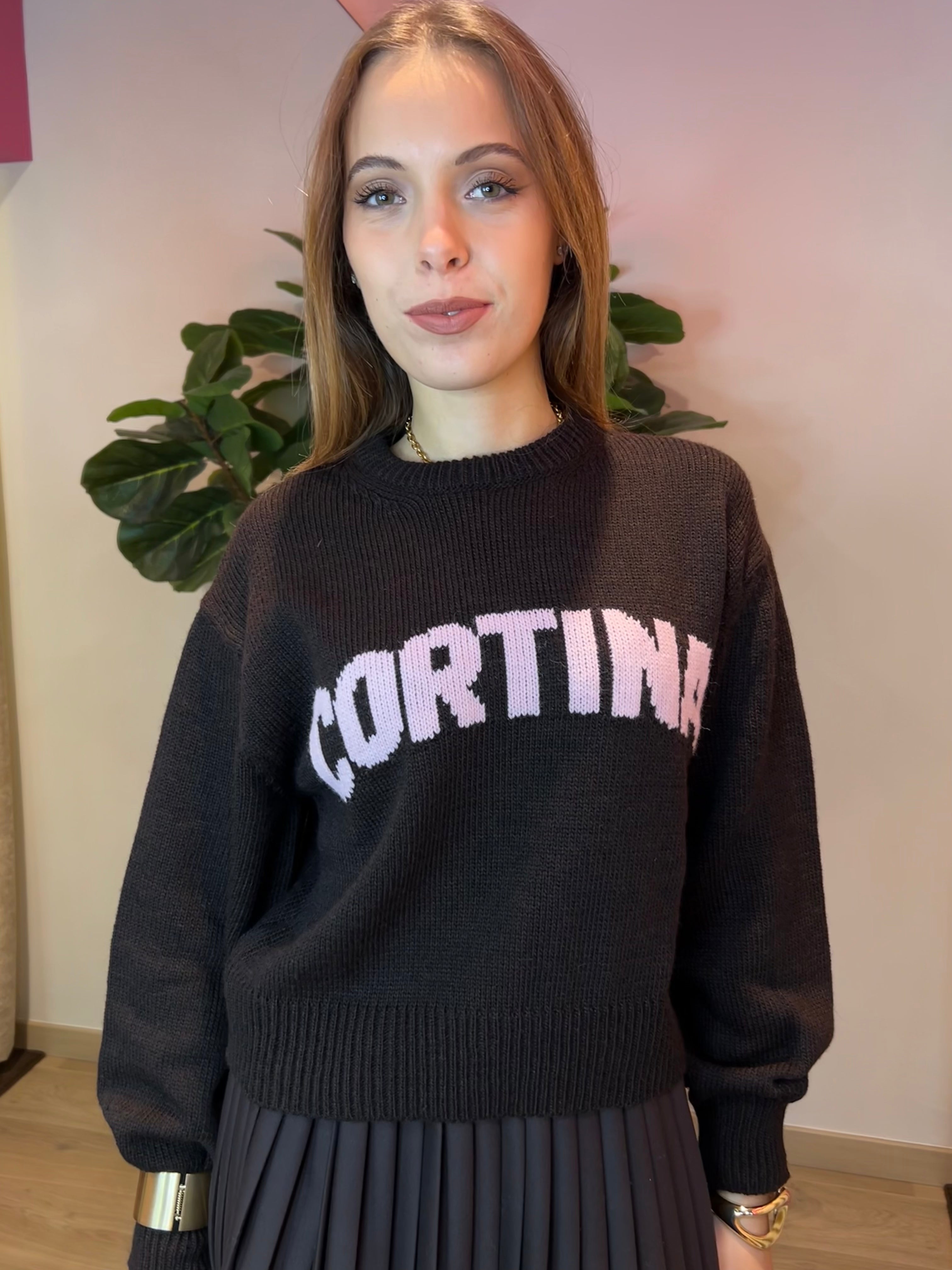 Pullover scritta CORTINA
