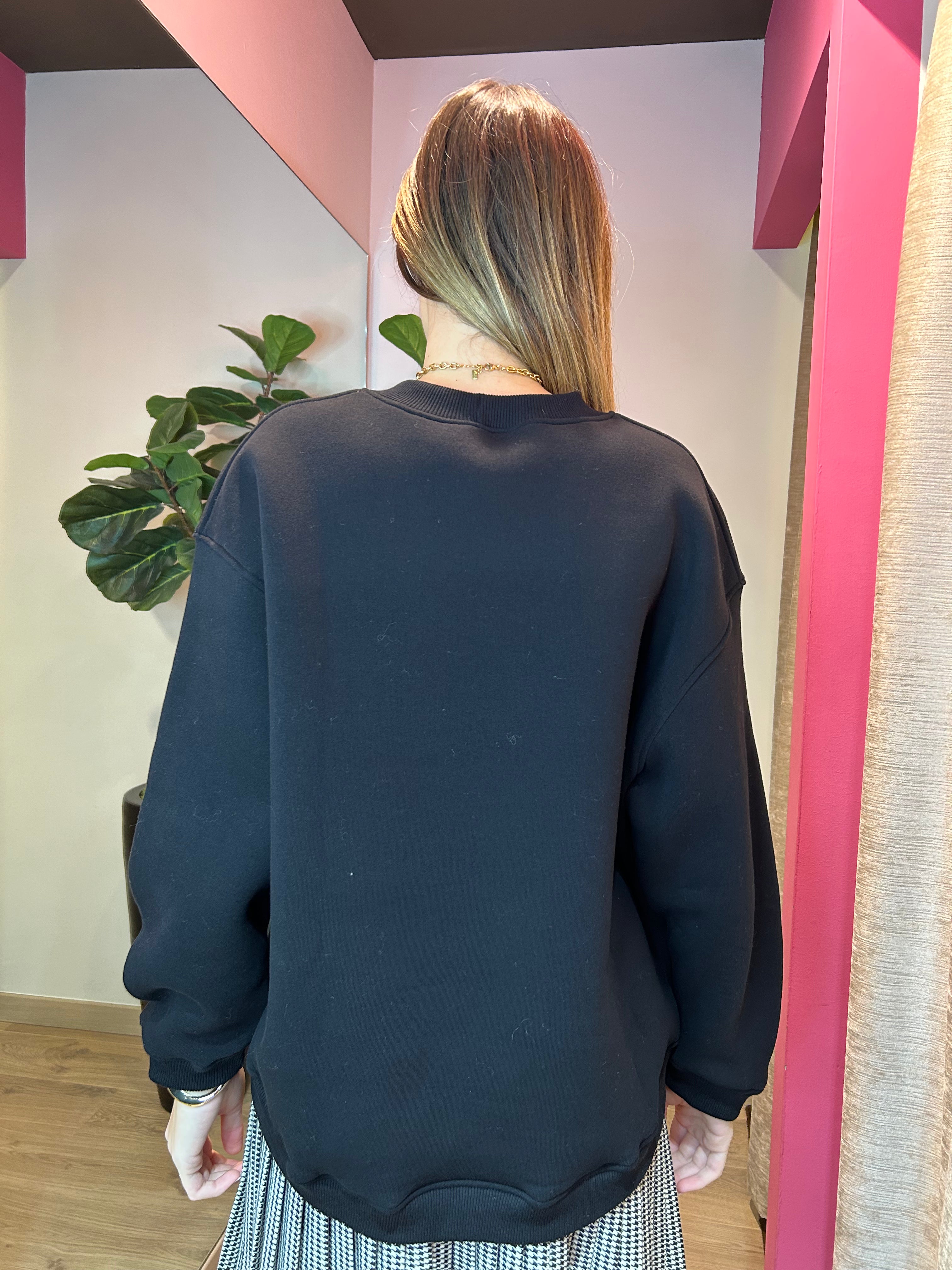 Felpa oversize stampa orsetto Natale