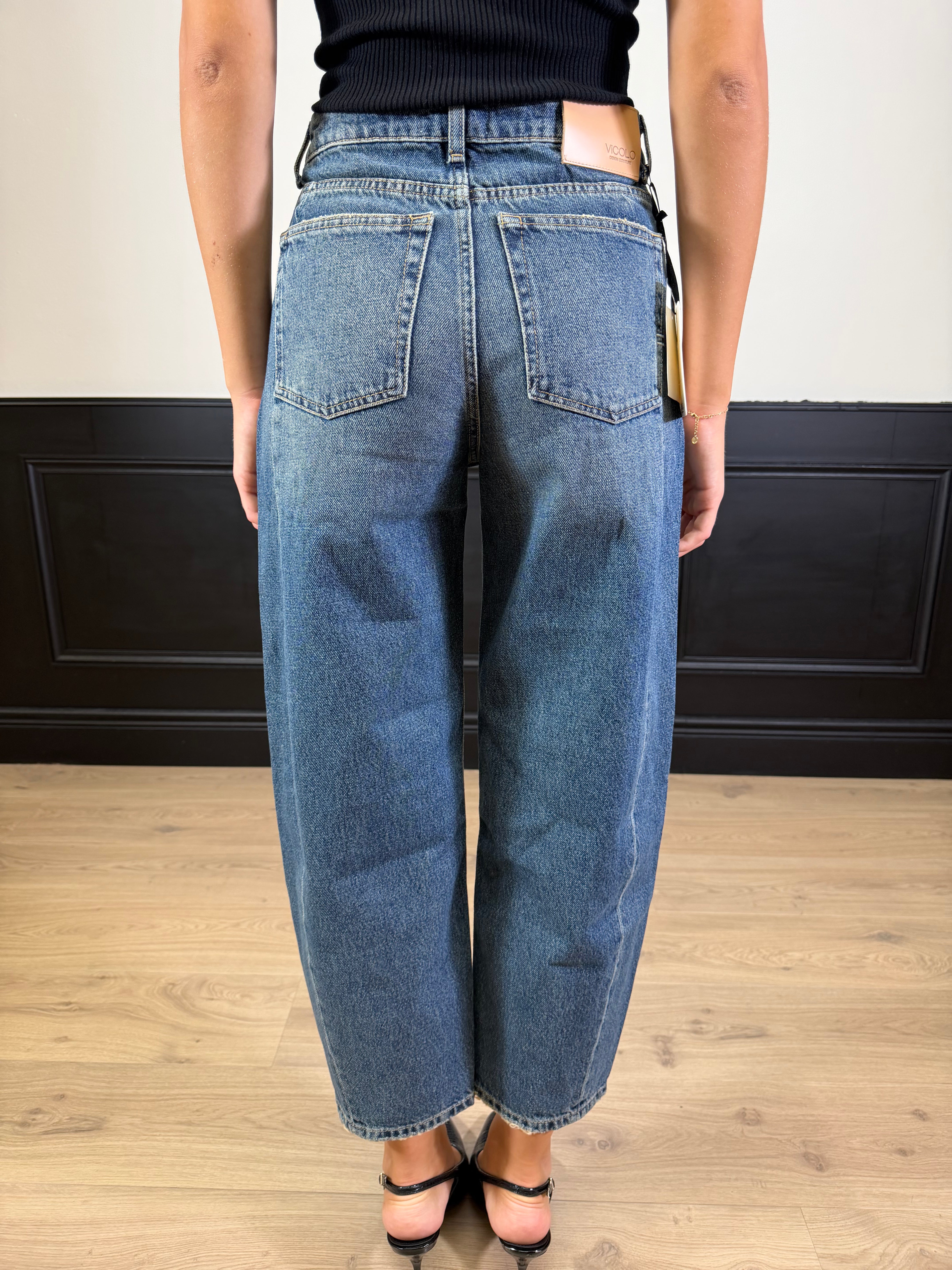 Jeans Chiara barrel blu vintage