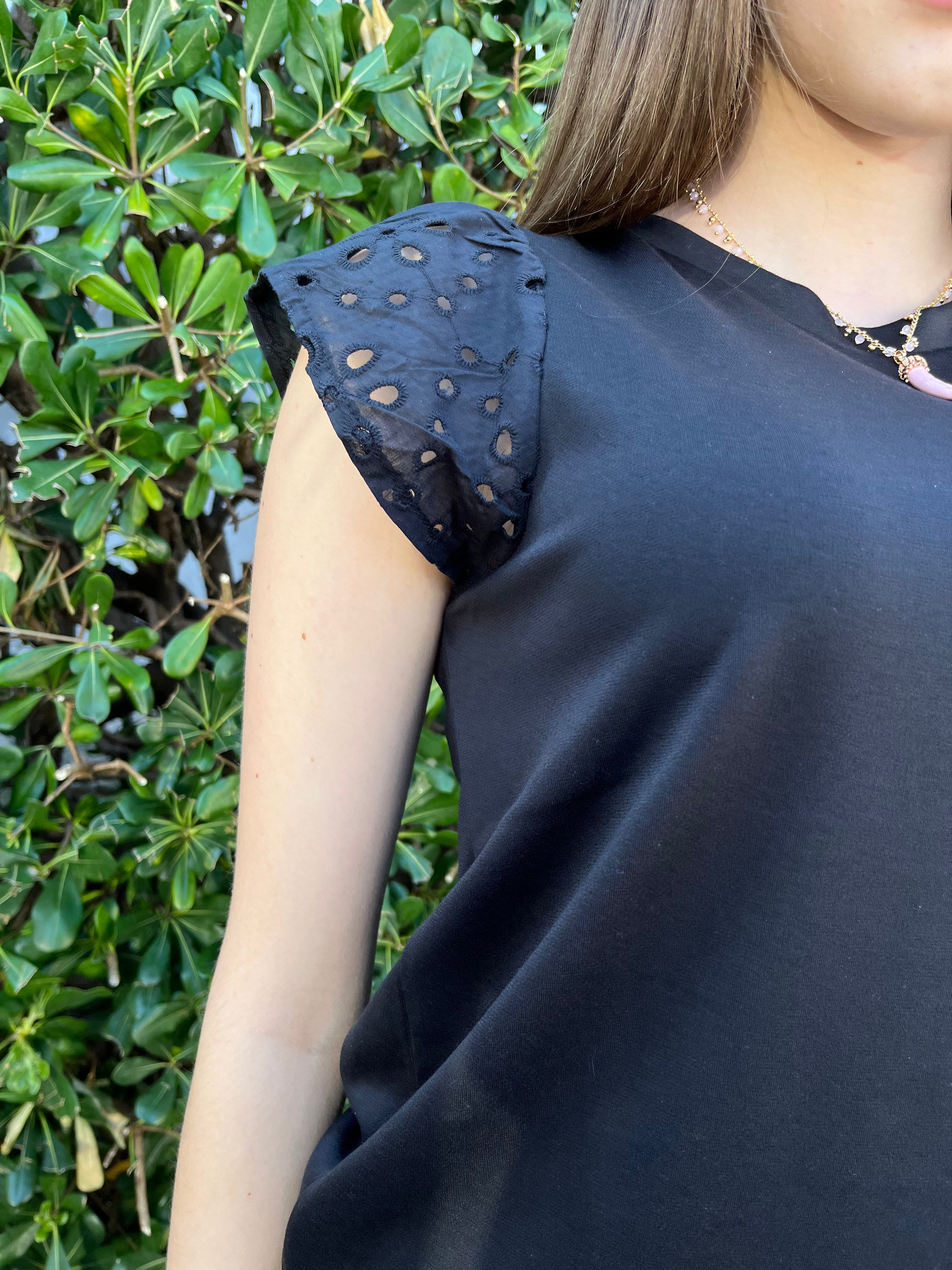T-shirt con galetta sangallo