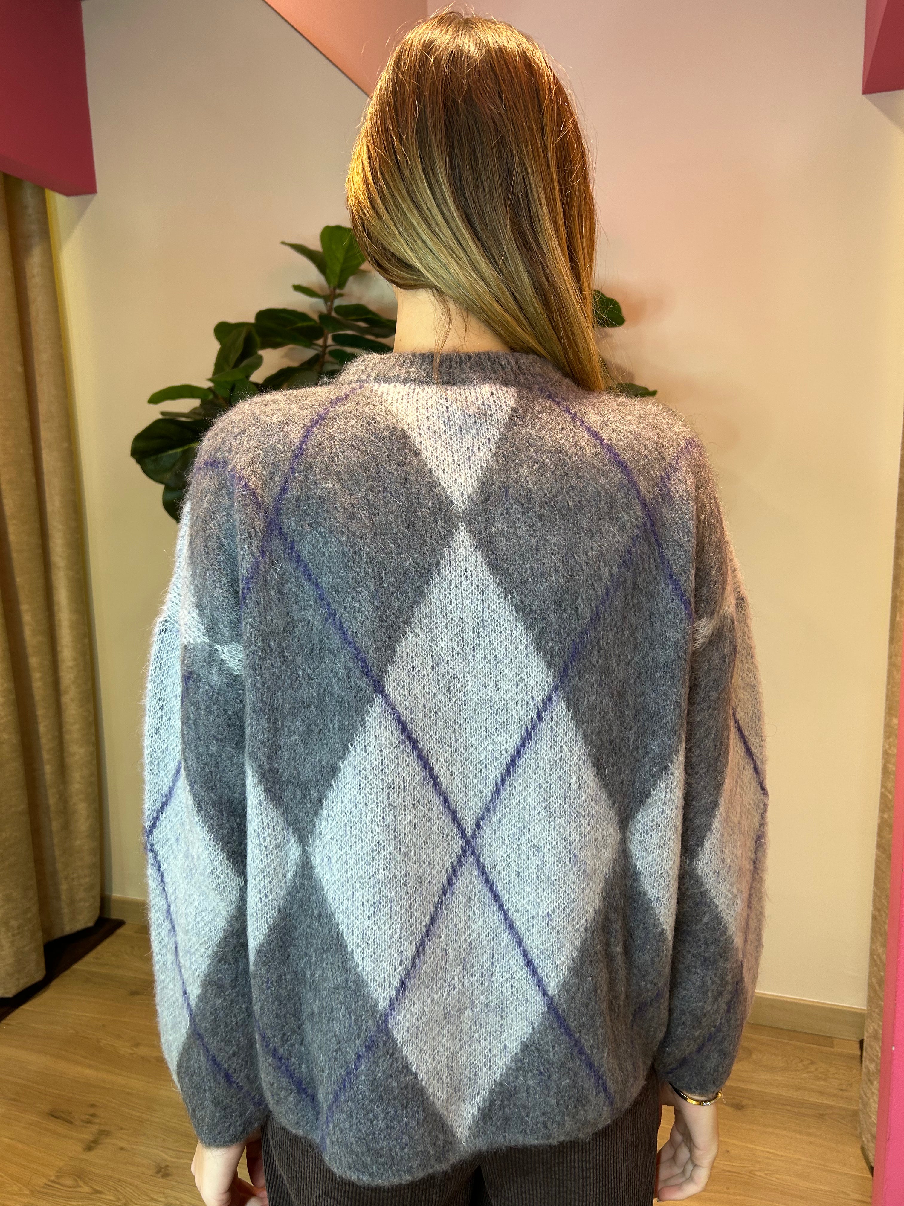 Pullover oversize fantasia rombi